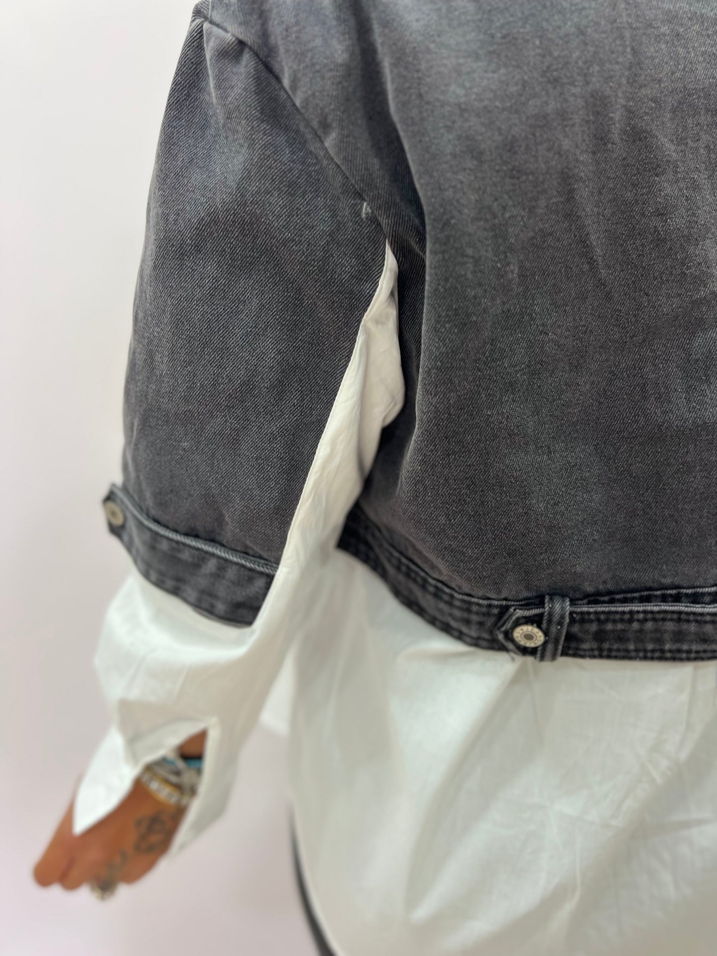 Camicia denim e stoffa 2 colori