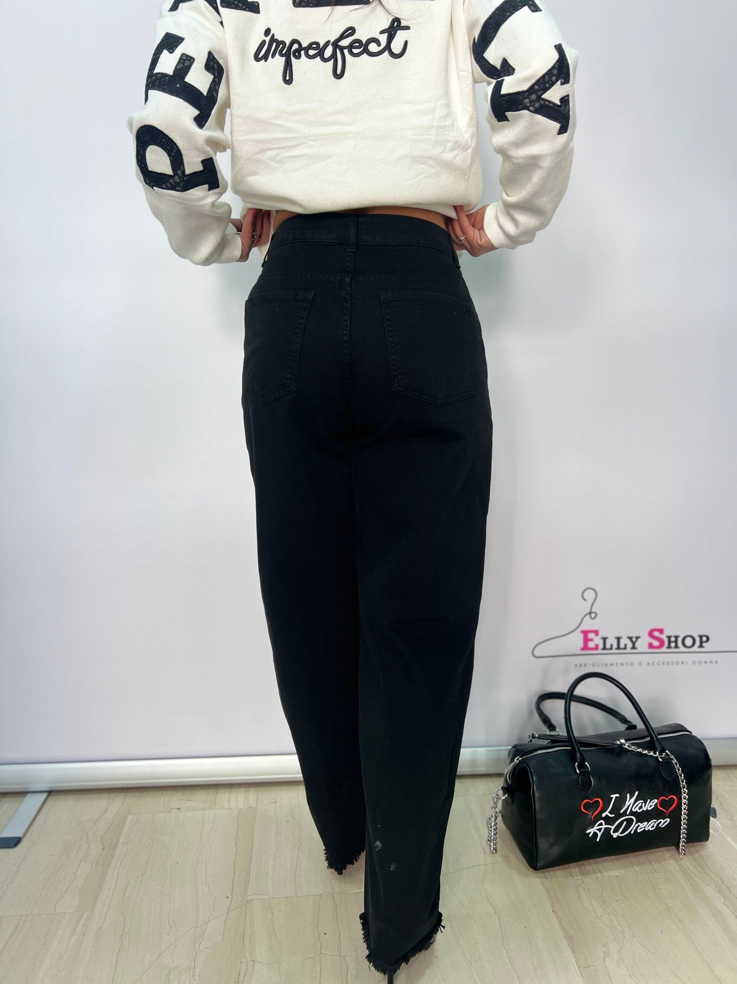 Jeans donna vita alta balloon