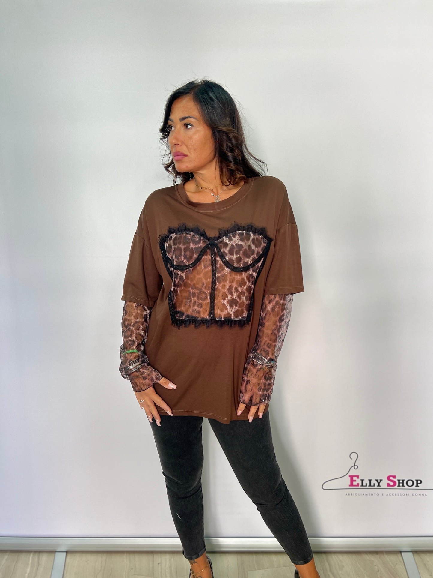 Maglia donna velata leo