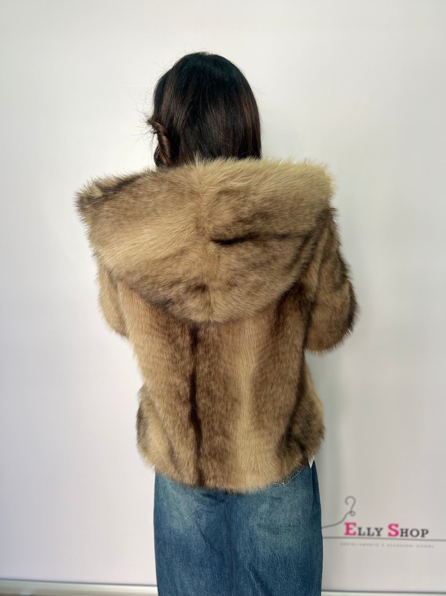 Pelliccia donna miele morbida