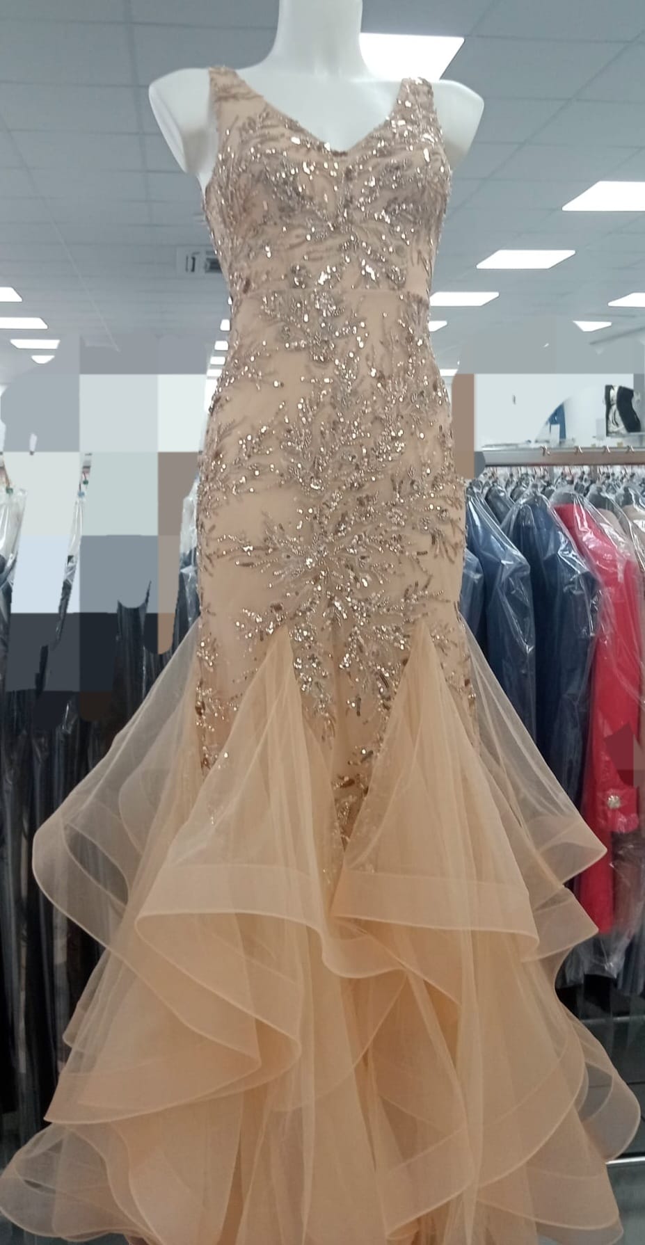 Abito Lungo elegante per cerimonie con Dettagli Frontali - Made in Italy