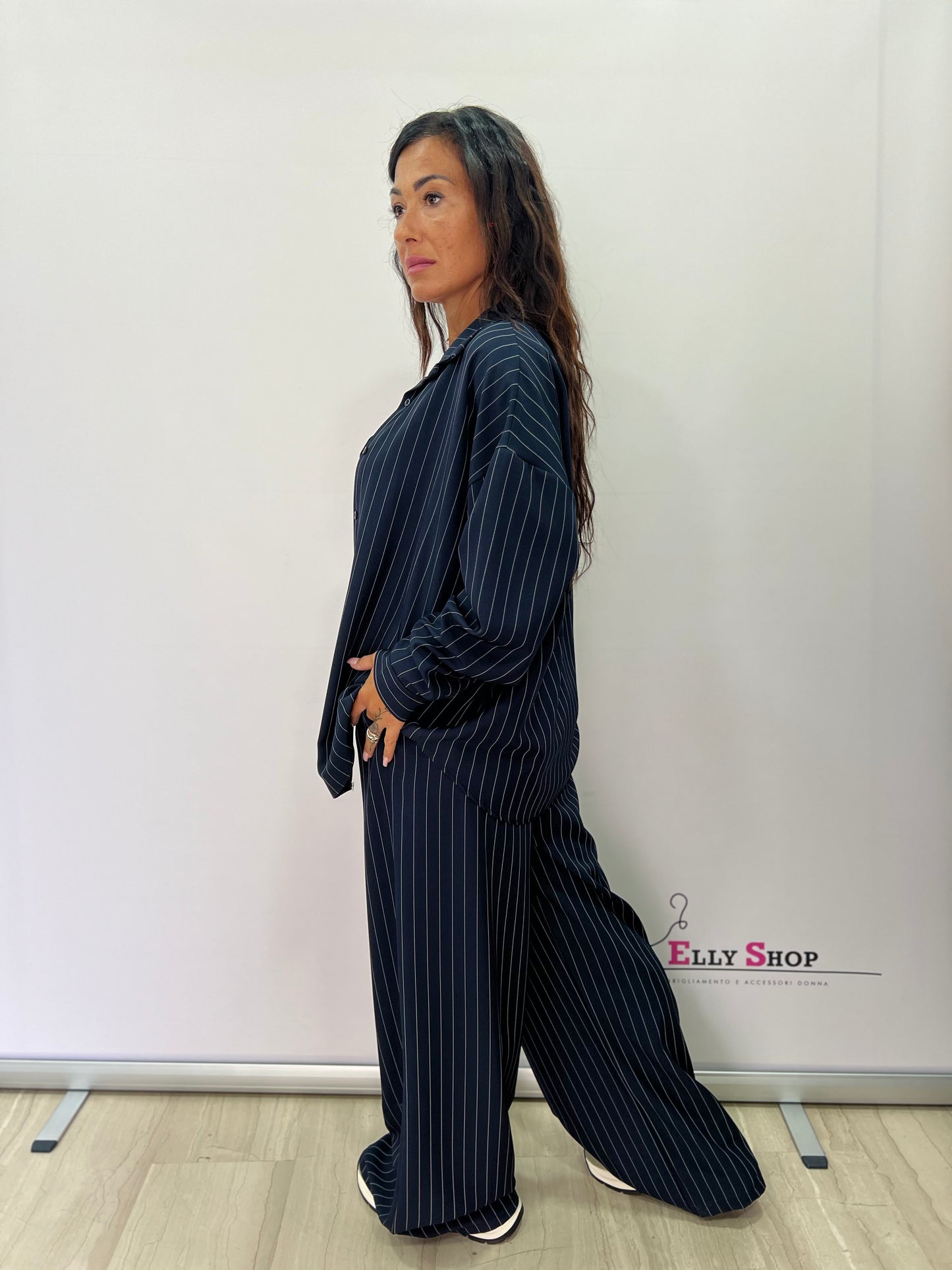 Completo donna elegante rigato
