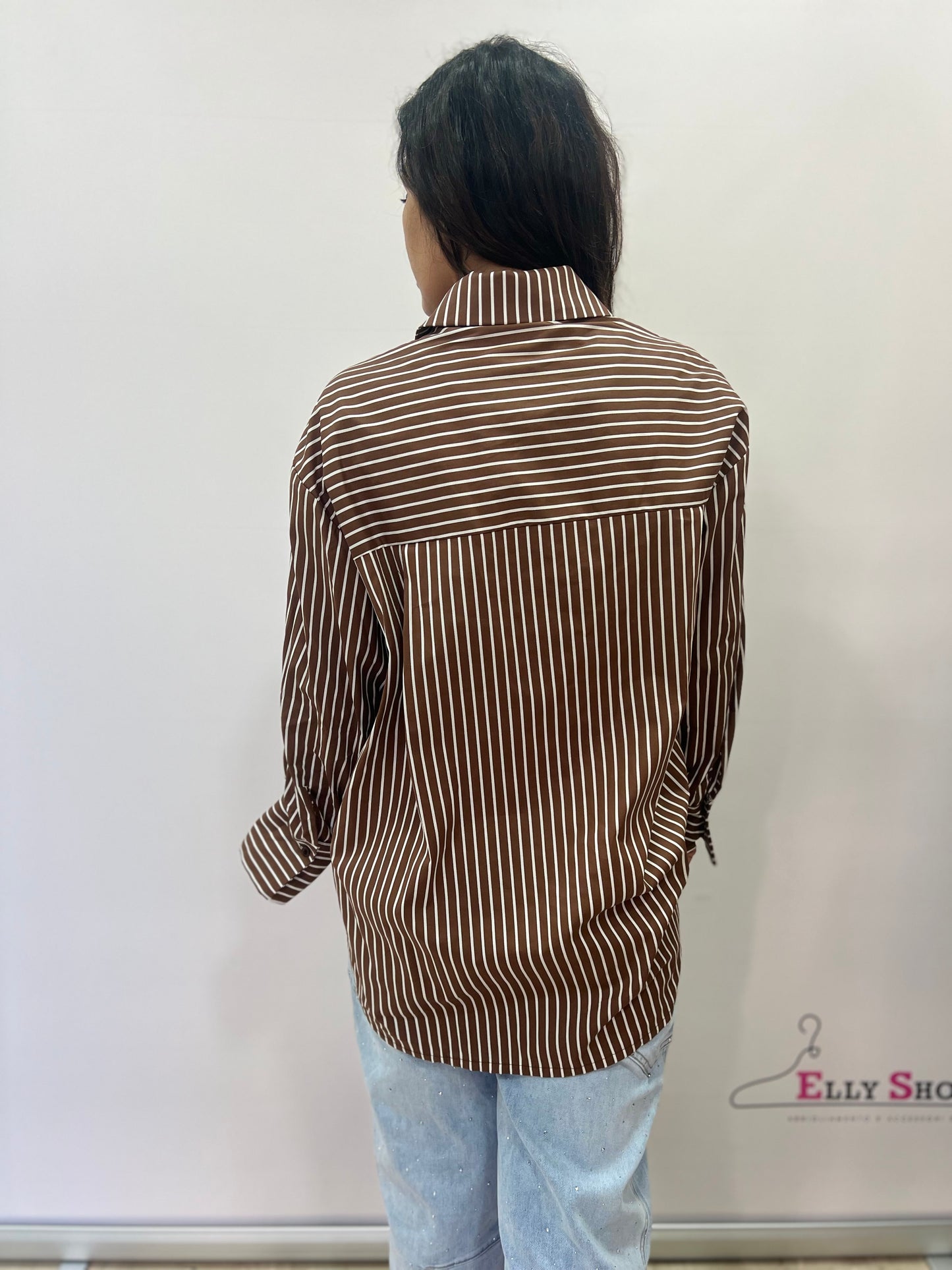 Camicia oversize donna a righe elegante