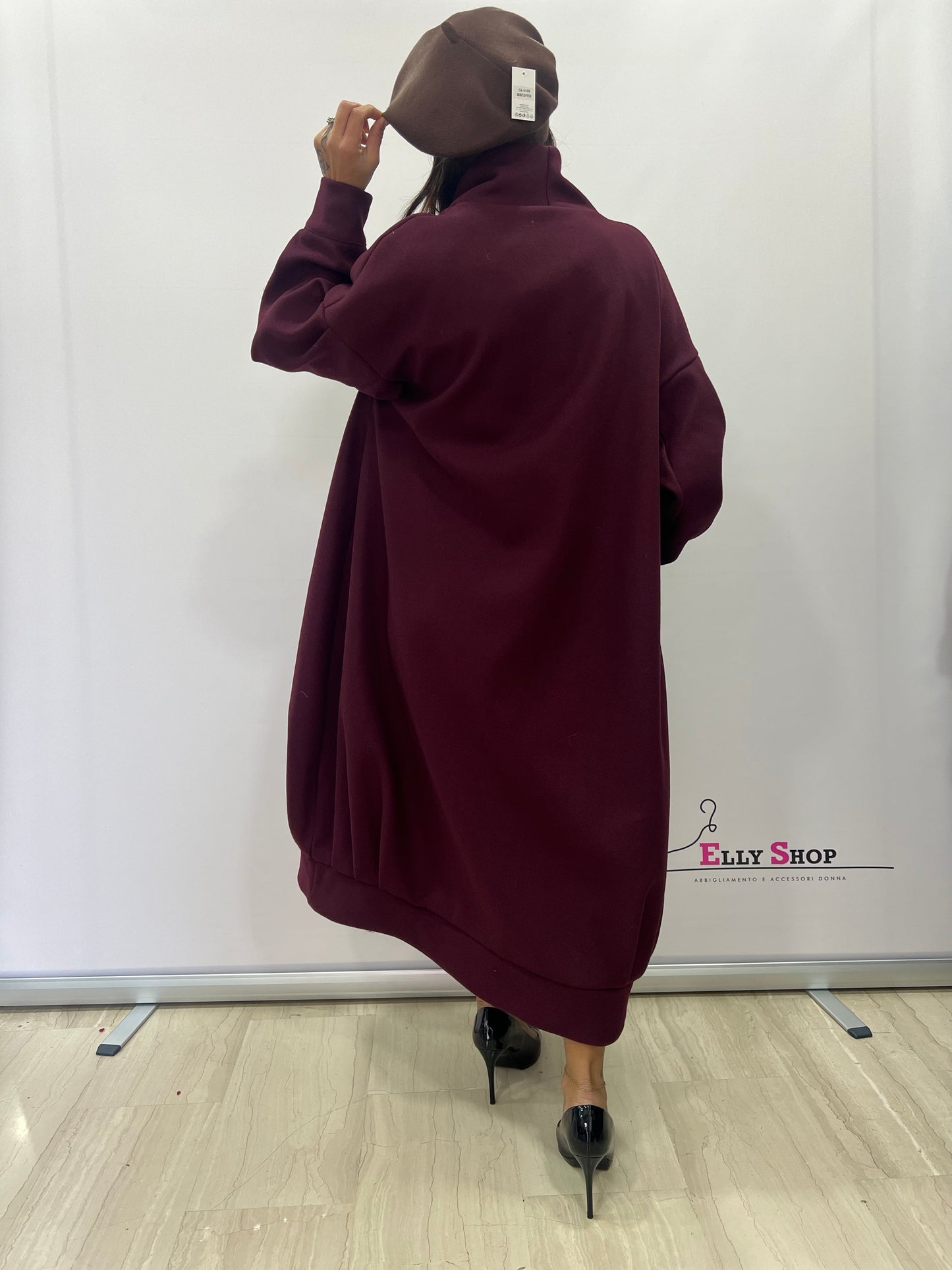 Cappotto Over Lungo Donna Curvy Balloon