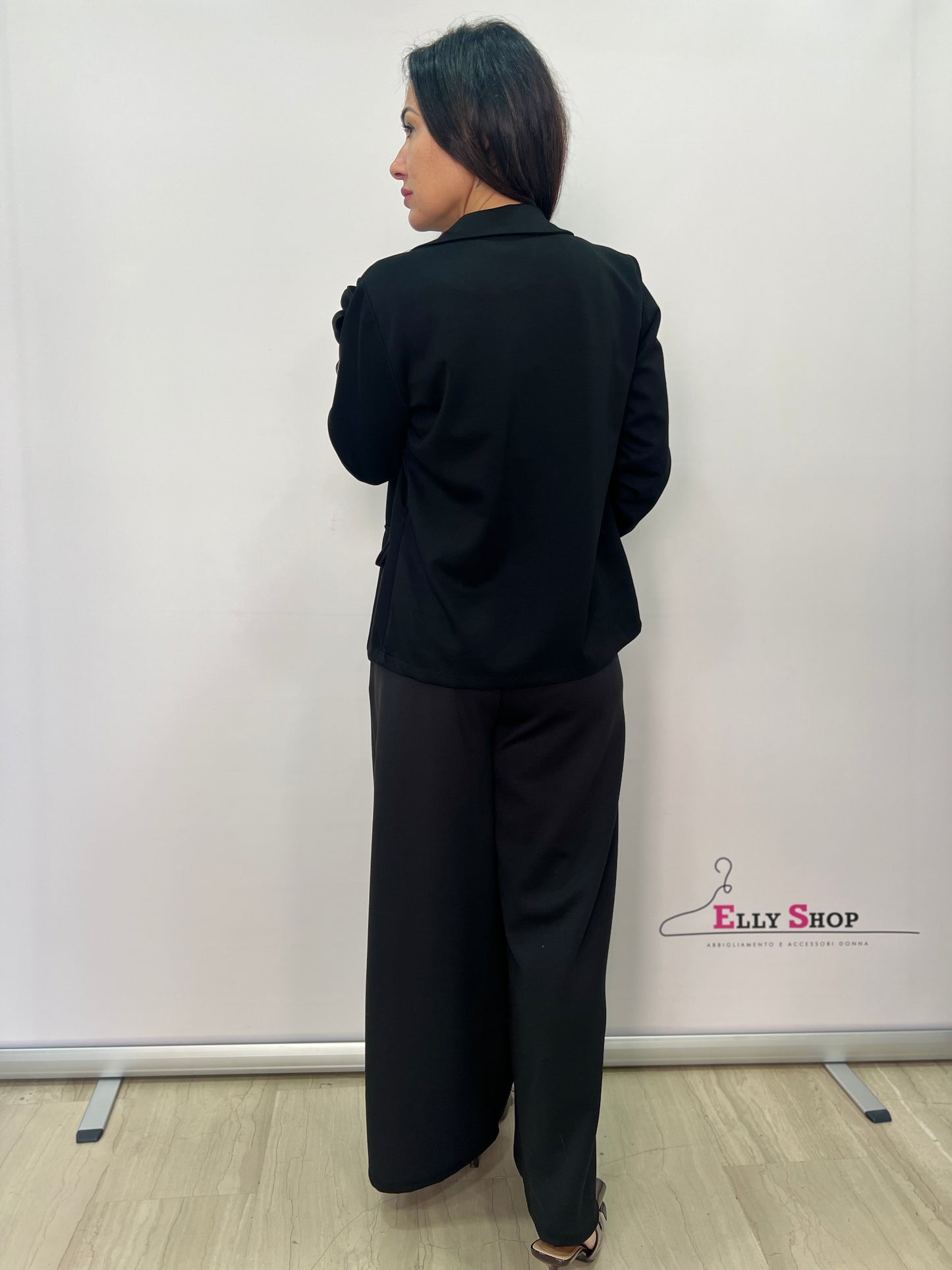 Completo donna elegante giacca e pantalone palazzo