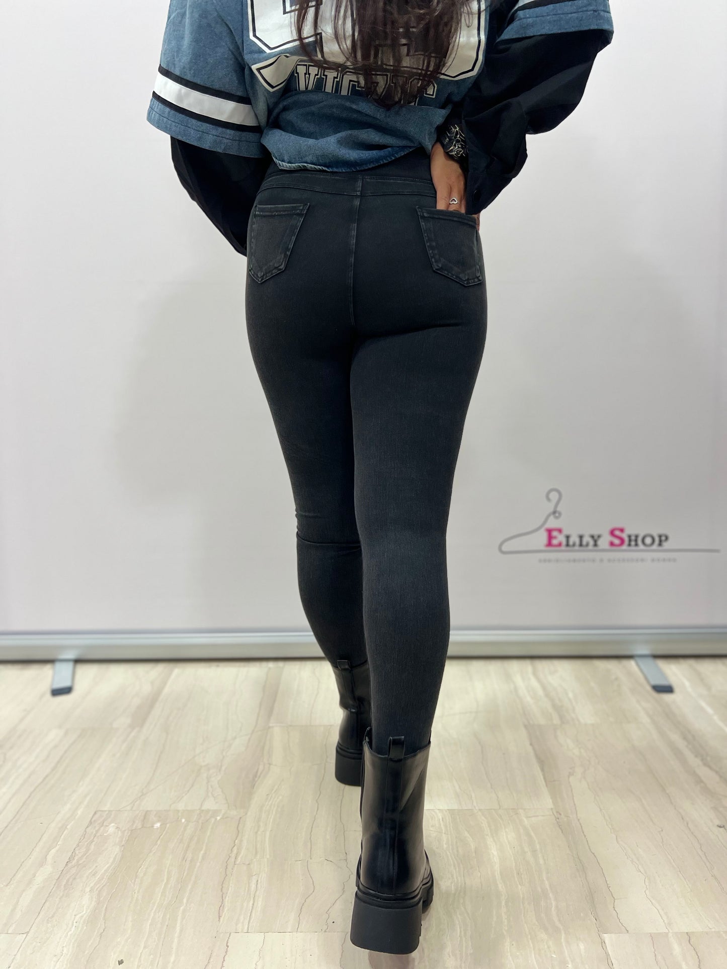 Leggins push up effetto denim