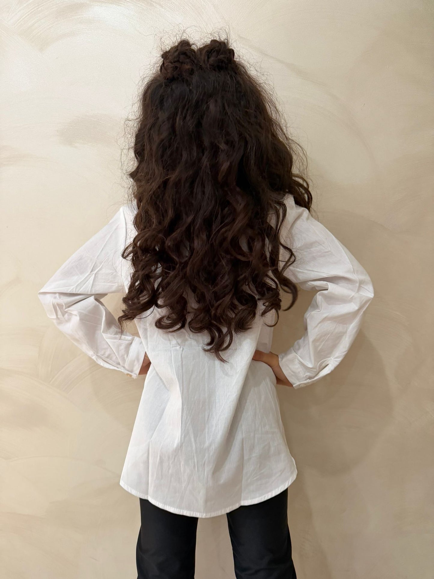 Camicia bianca lunga bambina