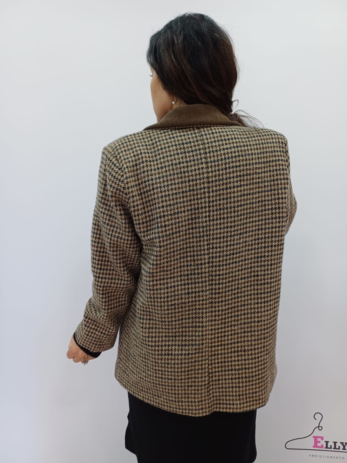Blazer donna pied de poule con orsetto
