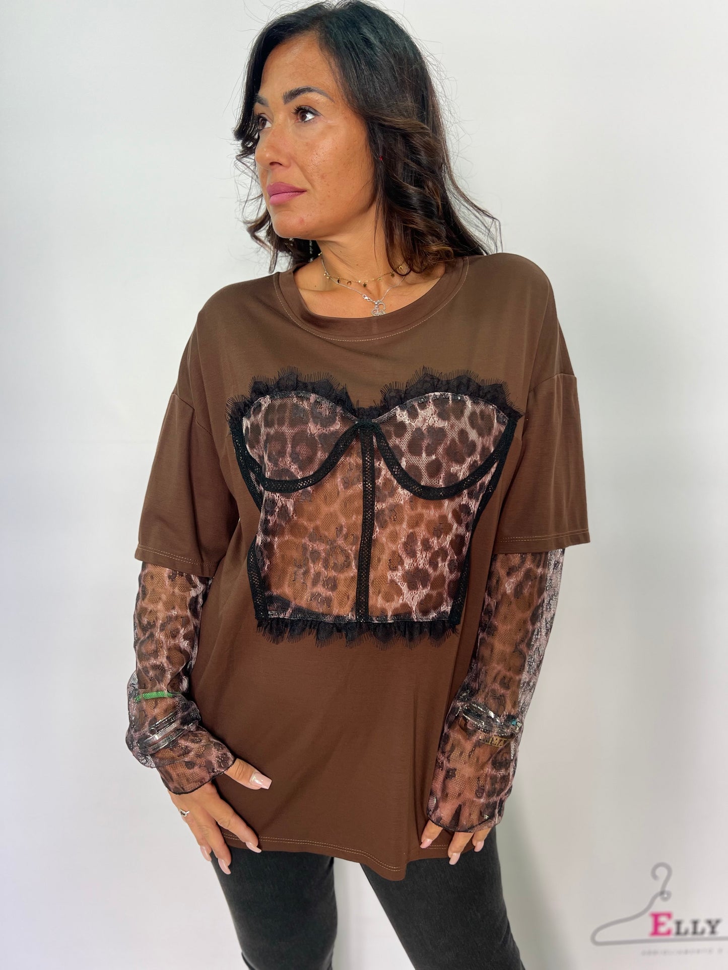 Maglia donna velata leo