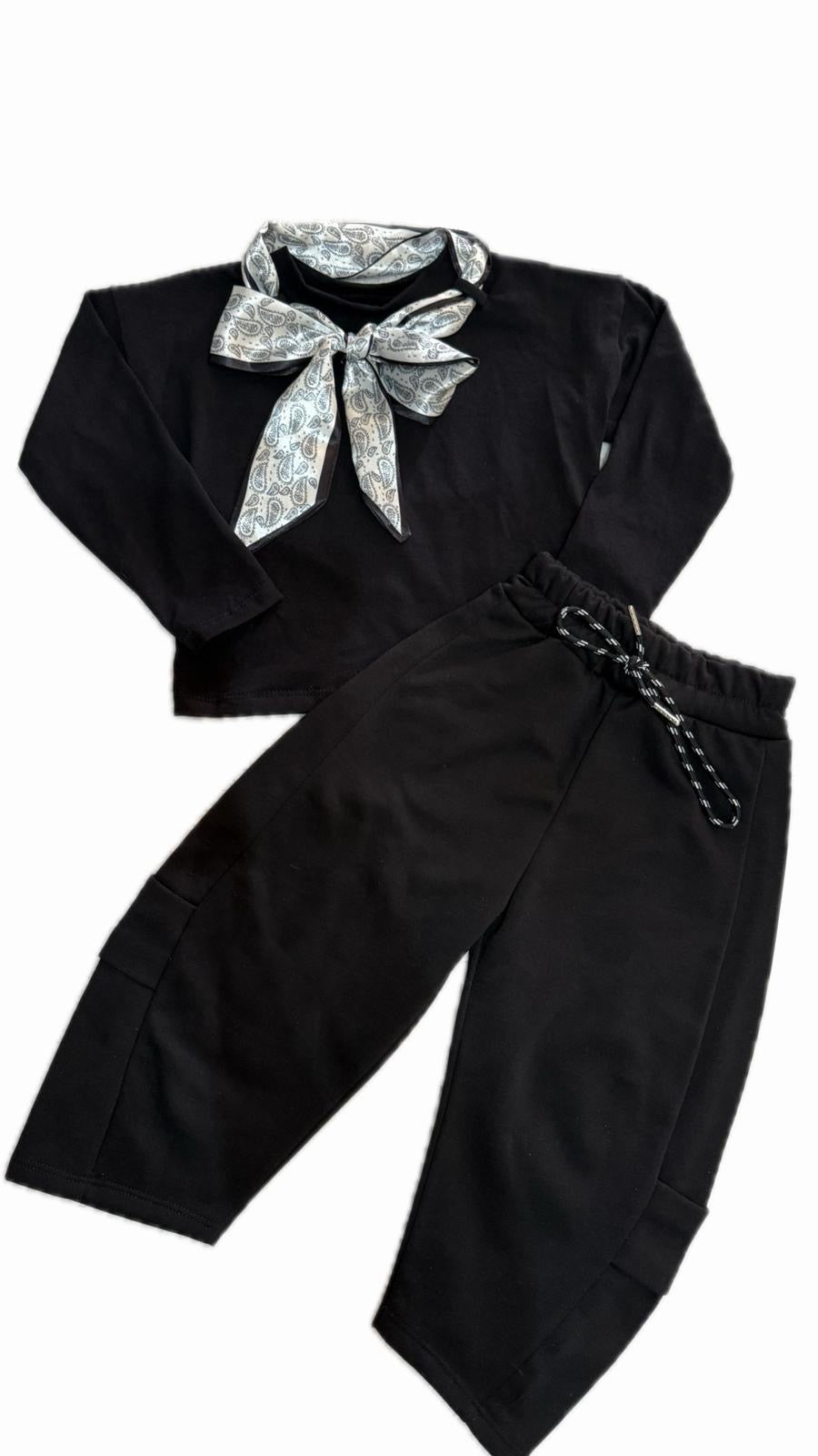 Completo casual modello balloon bambina