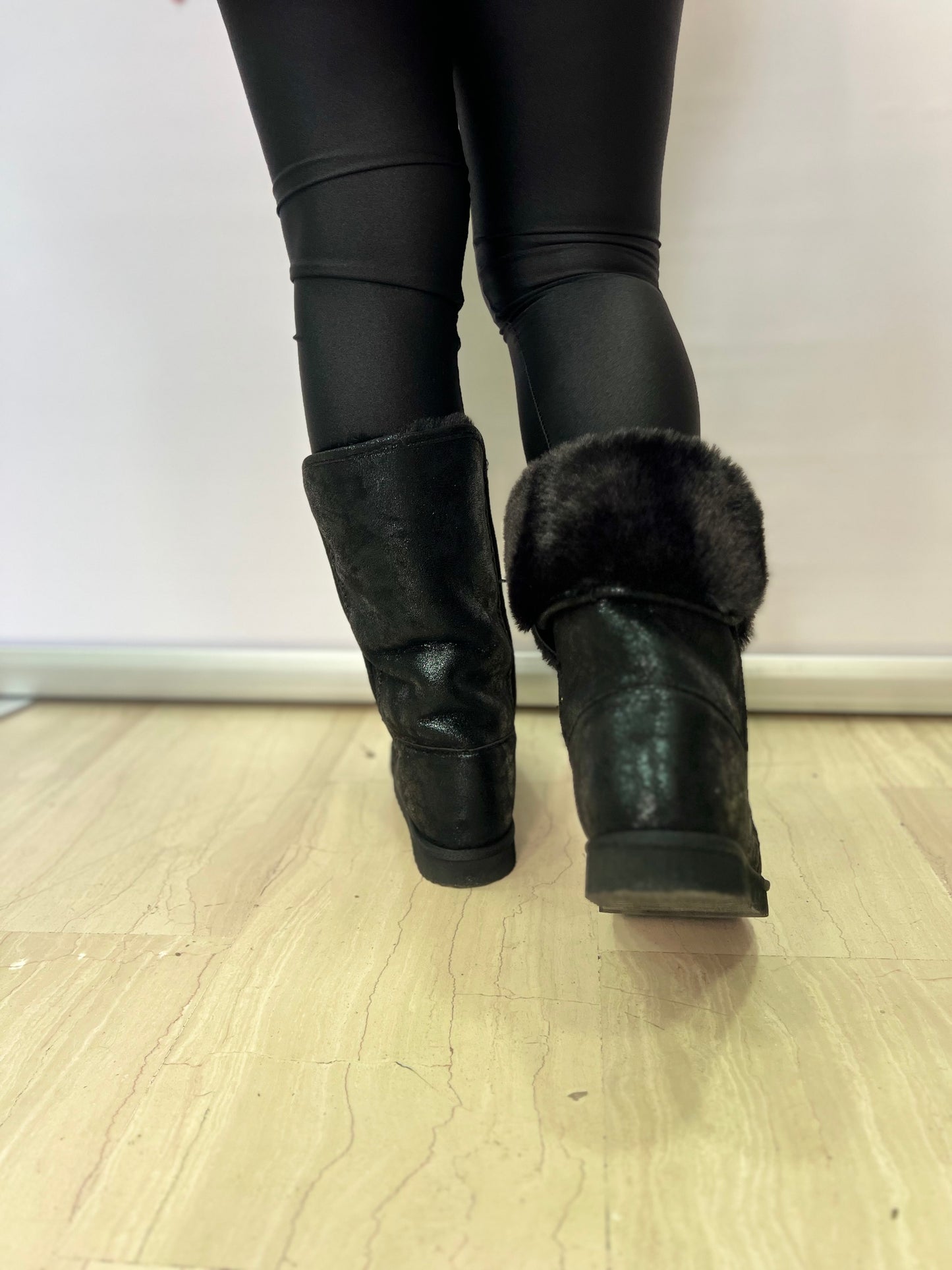 Stivali neri chunky donna