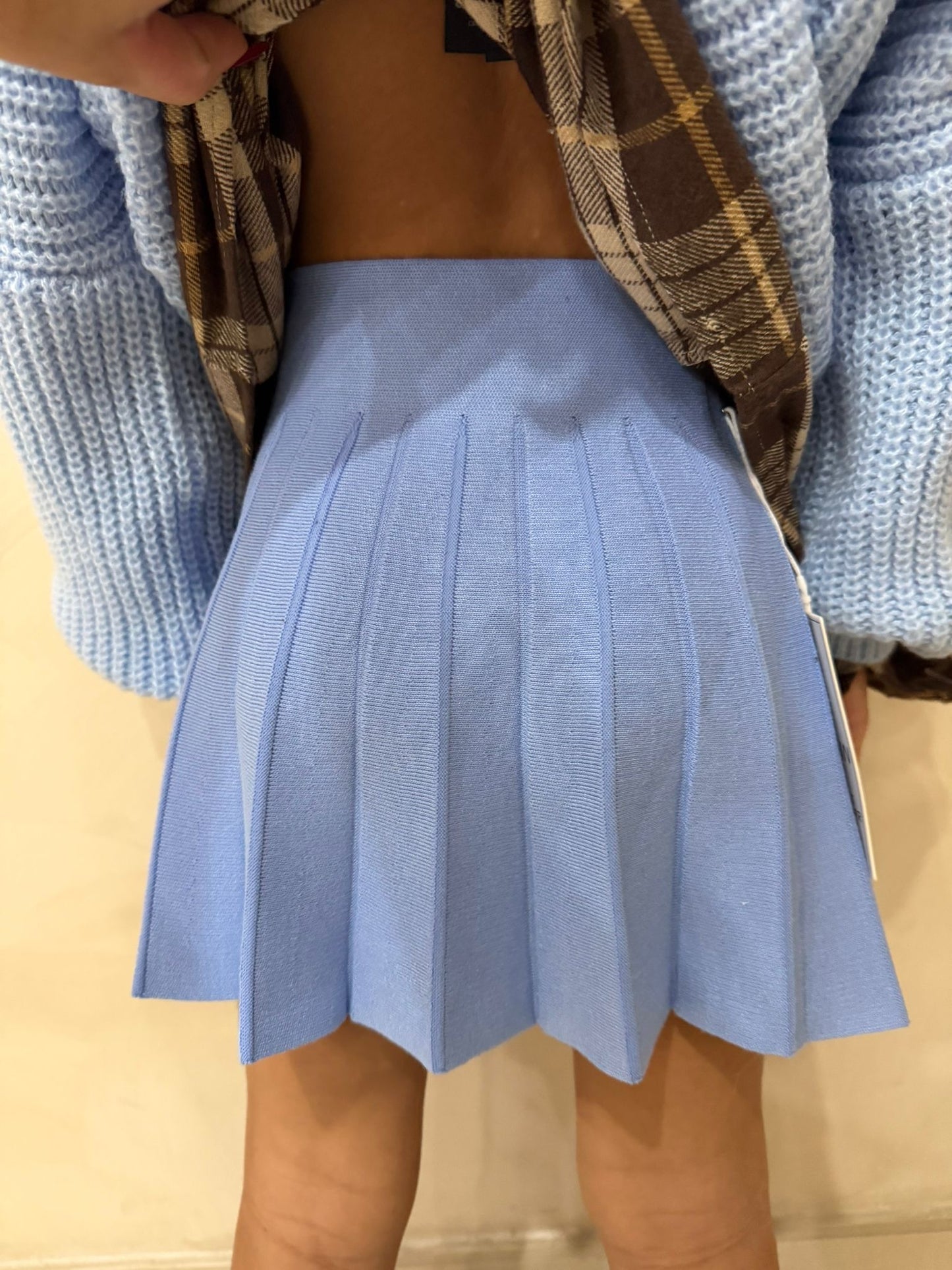 Gonna plissettata bambina polvere