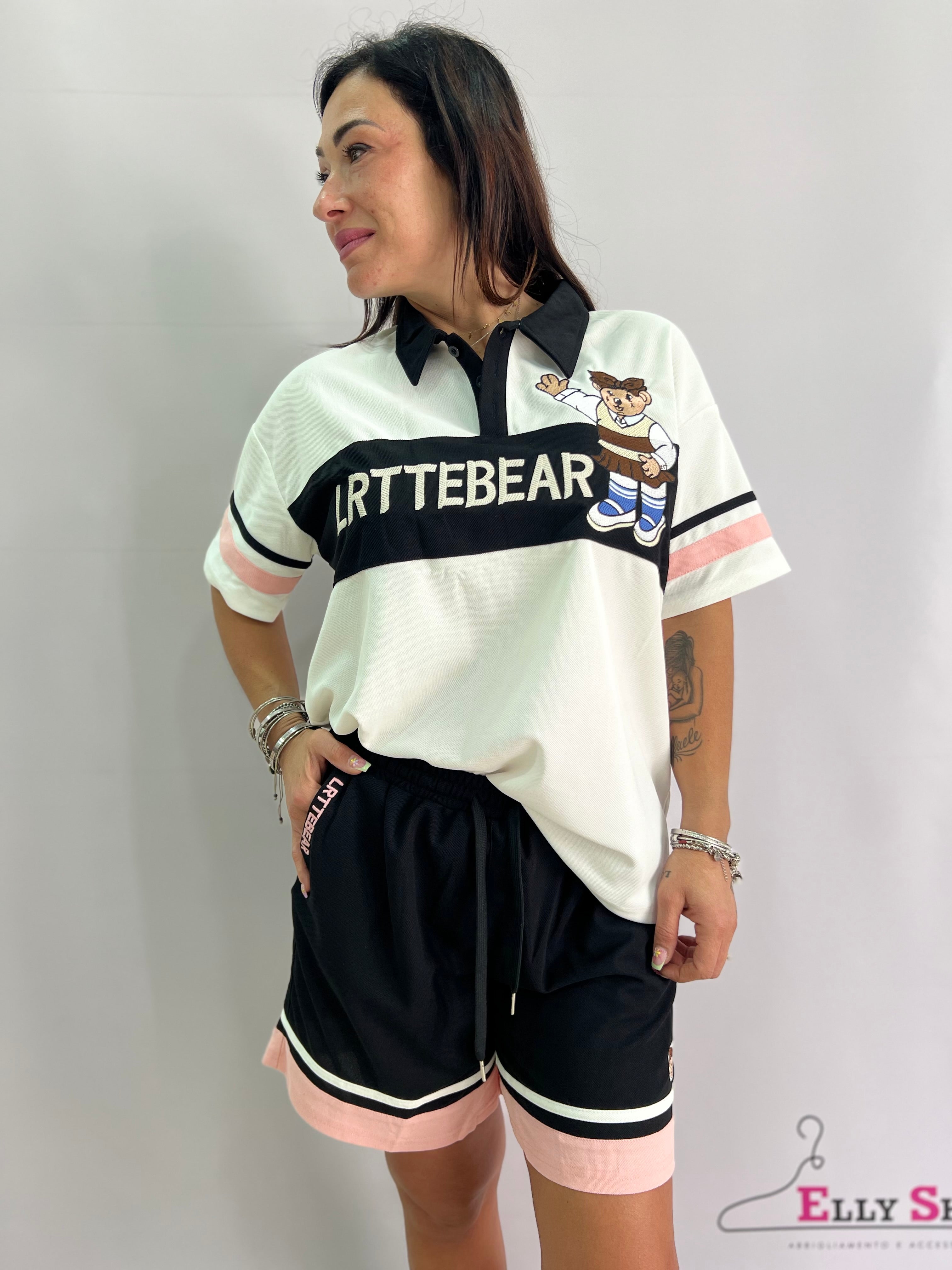Completo sportivo donna due pezzi con orsetto – taglia unica comoda fino a XL