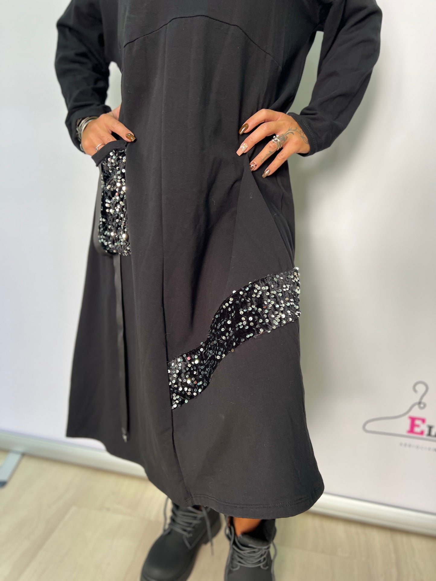 Vestito donna curvy con paillettes