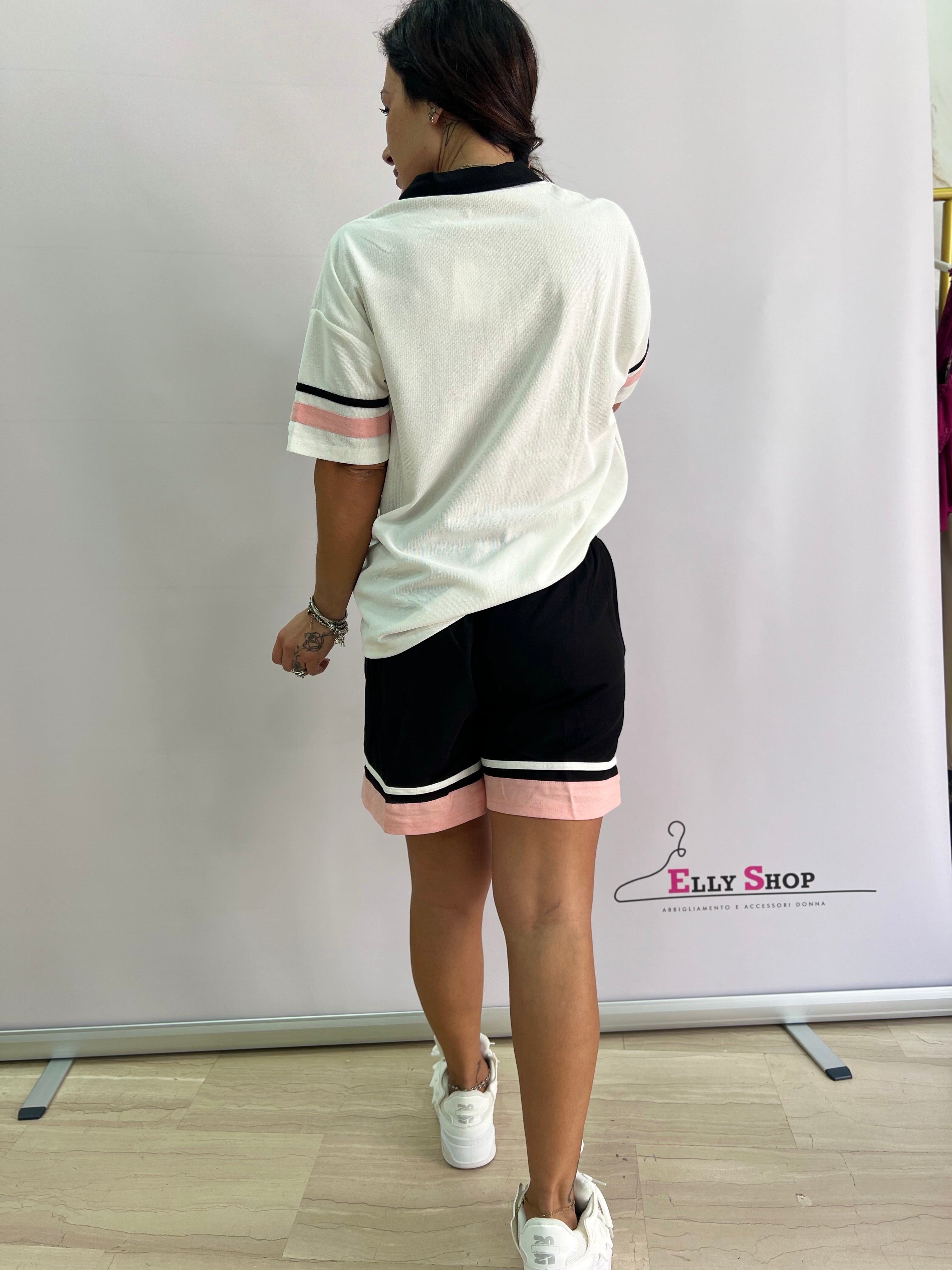 Completo sportivo donna due pezzi con orsetto – taglia unica comoda fino a XL