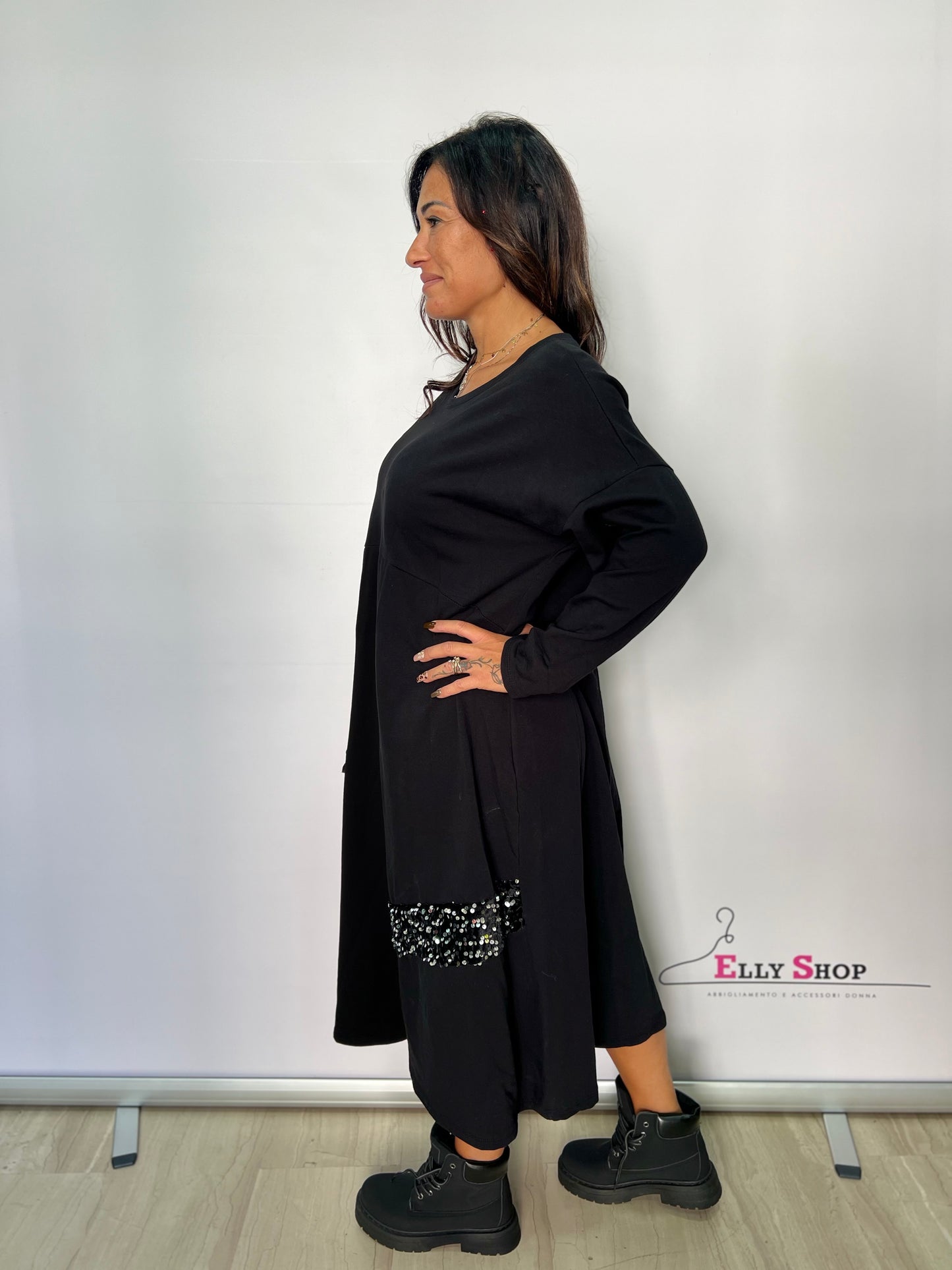 Vestito donna curvy con paillettes