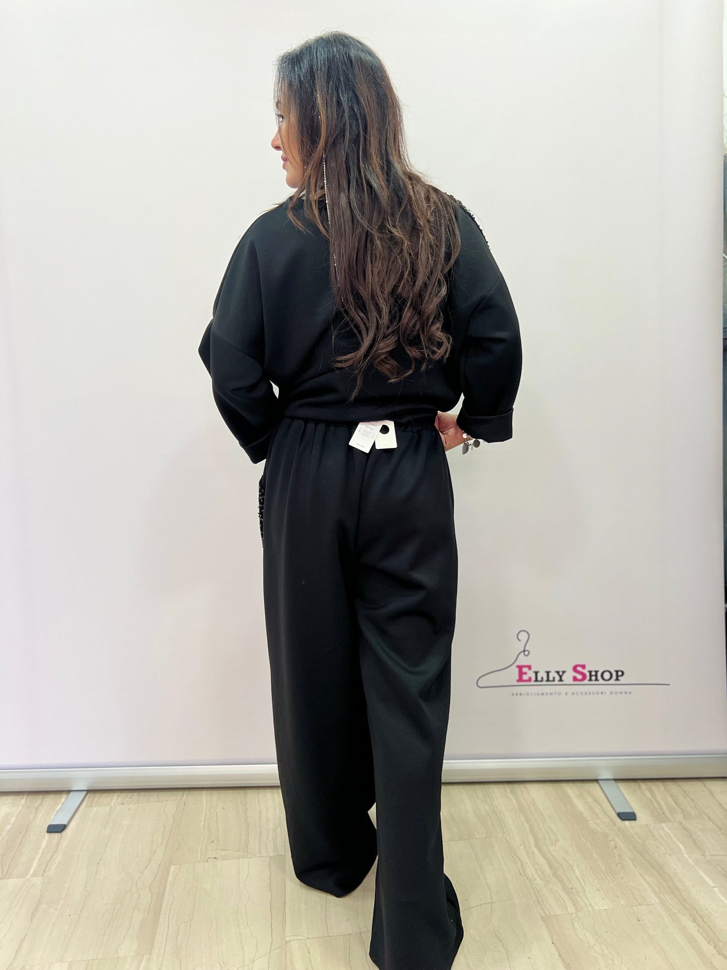 Completo curvy con paillettes donna