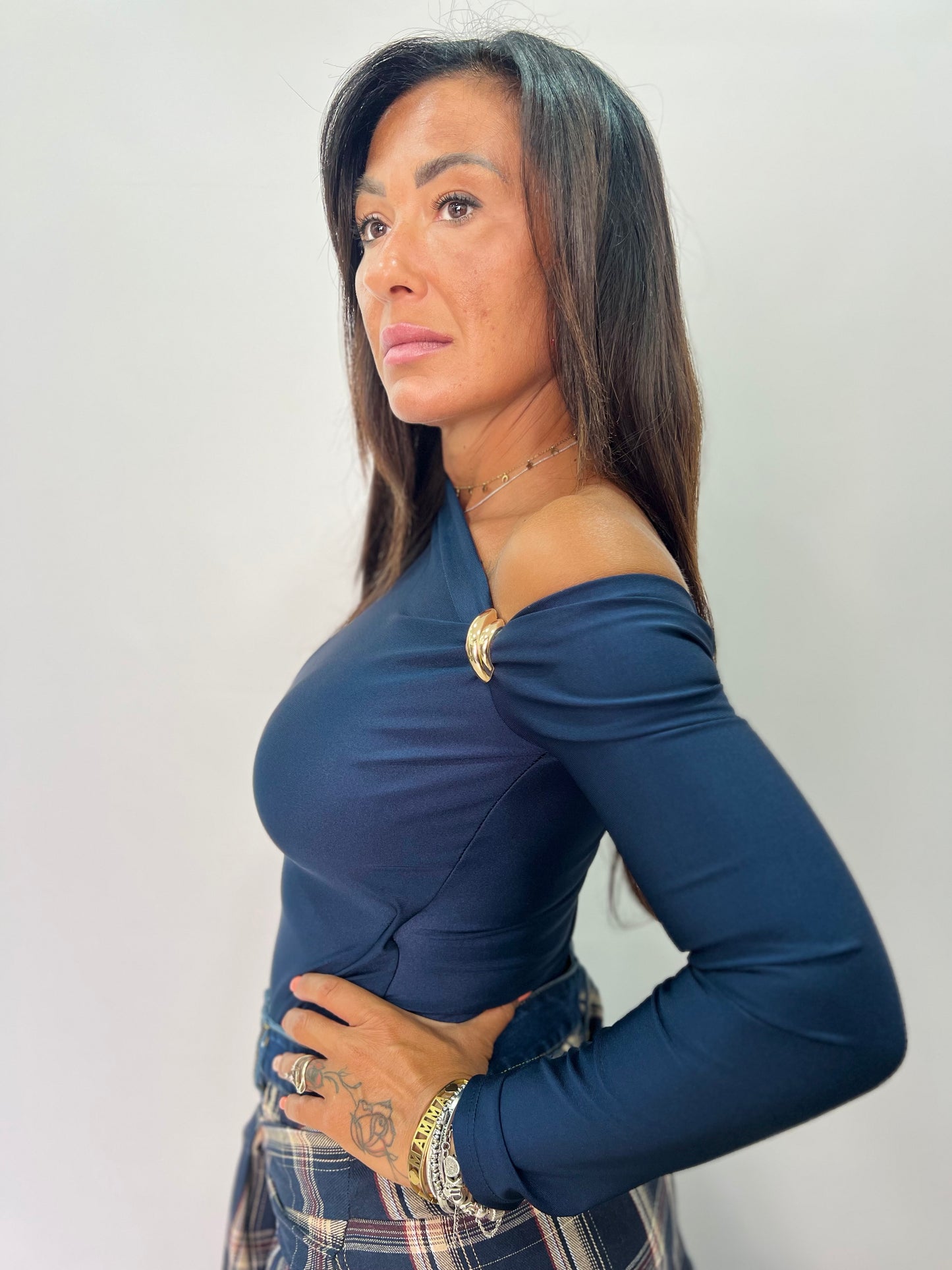 Body kim con accessorio in oro