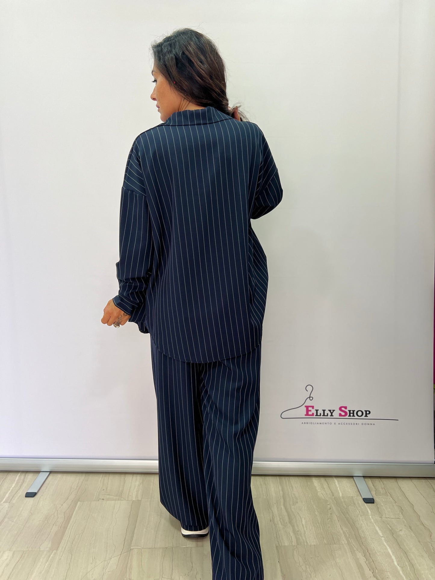 Completo donna elegante rigato