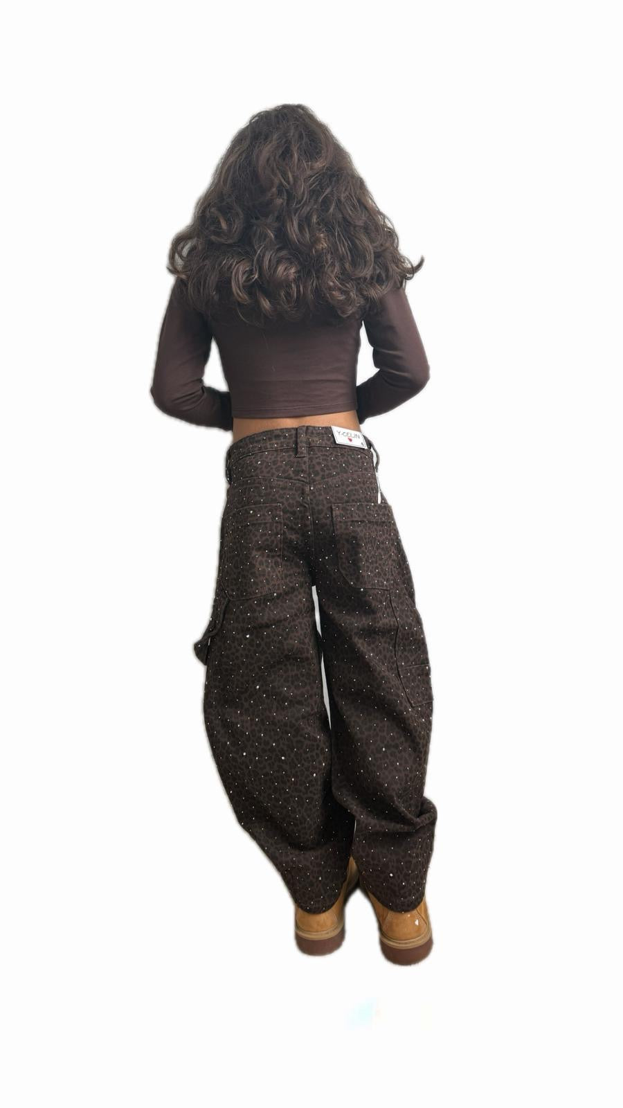 Pantalone balloon bambina animalier