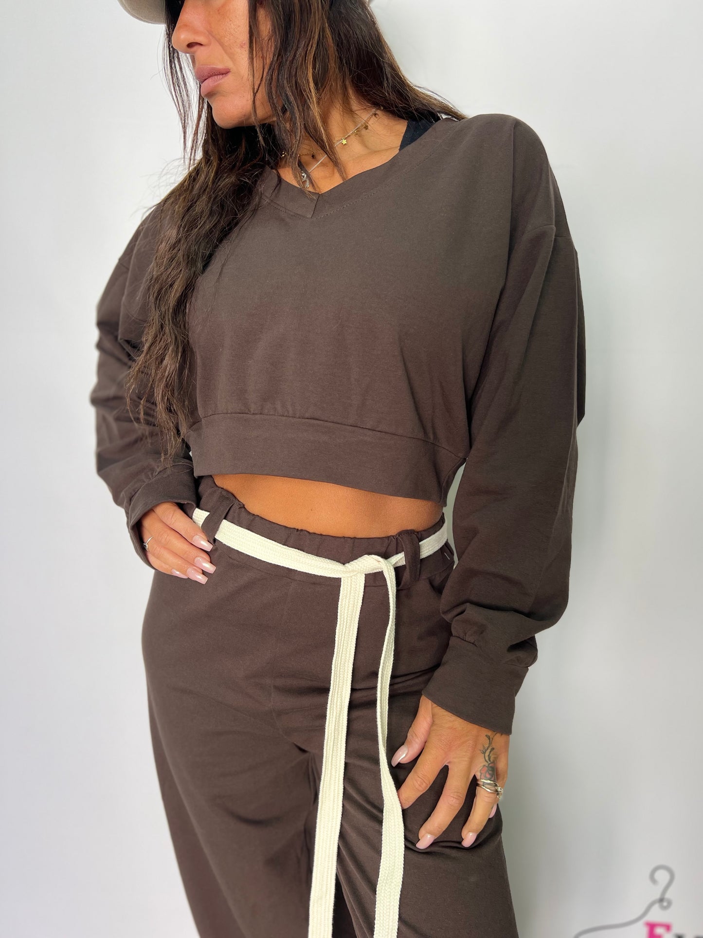 Completo tuta donna con cintura