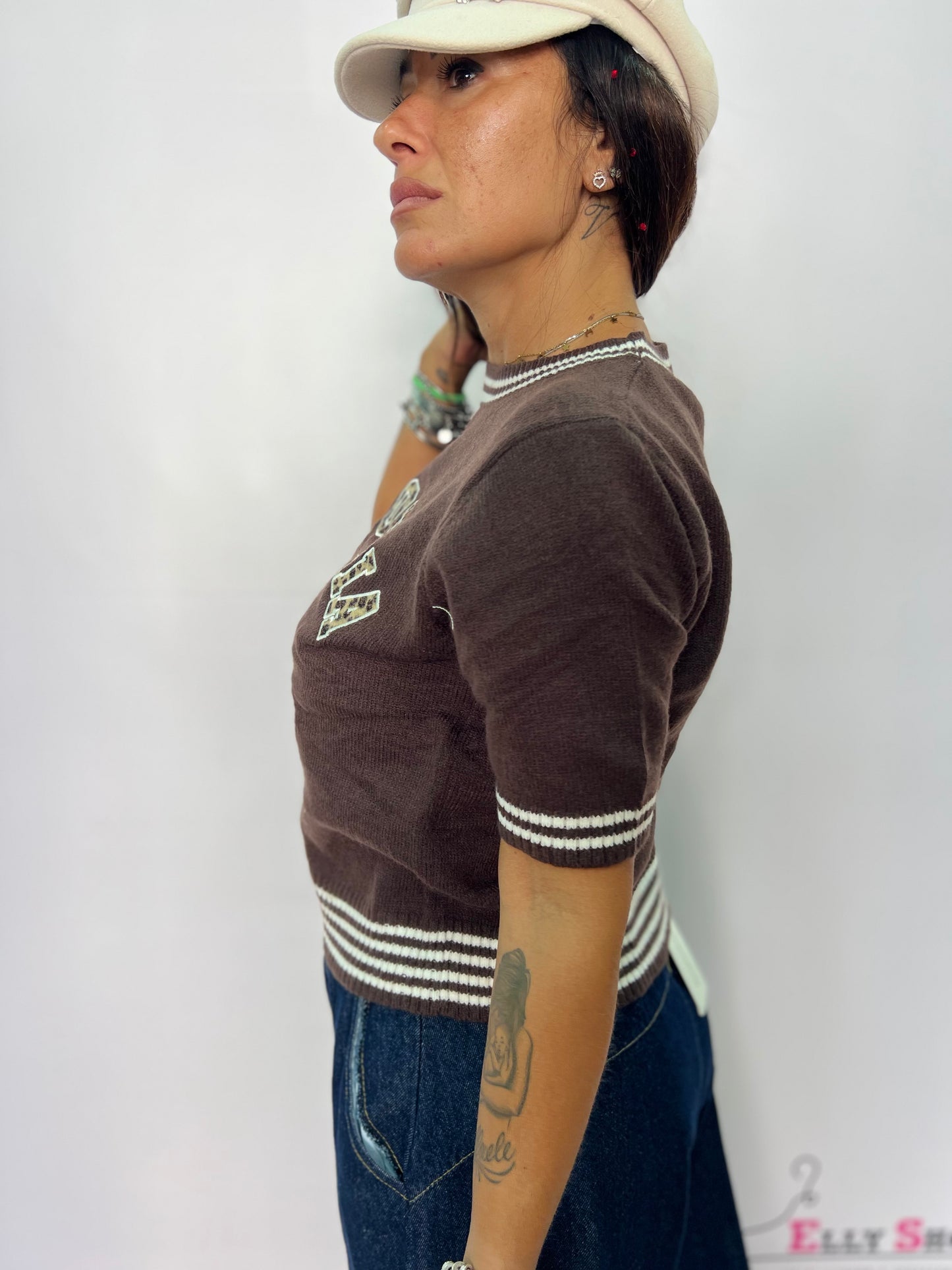 Maglia in lanetta scritta california