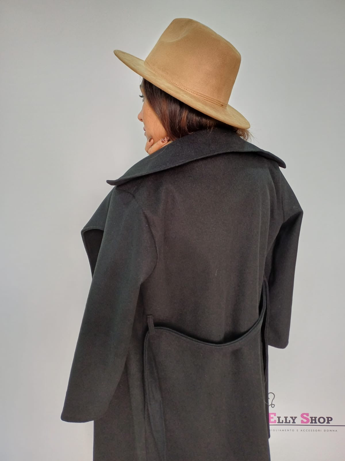 Cappello donna feltro cammello a tesa larga