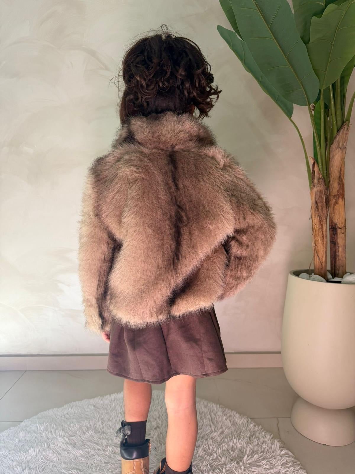 Giacca eco-pelliccia bambina 4–14 anni