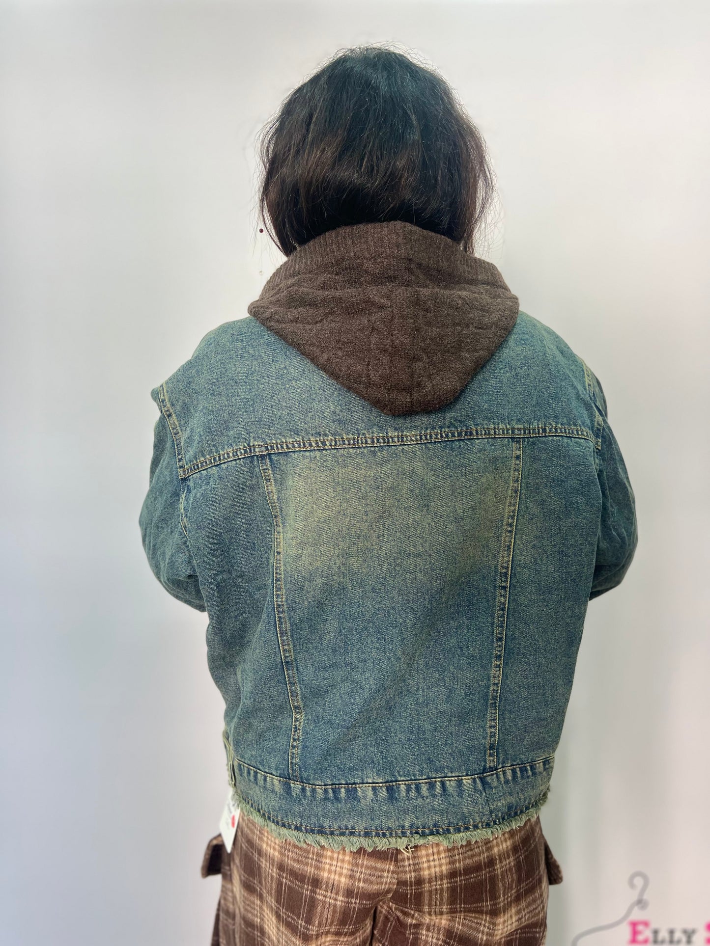 Giubbino denim donna effetto vintage