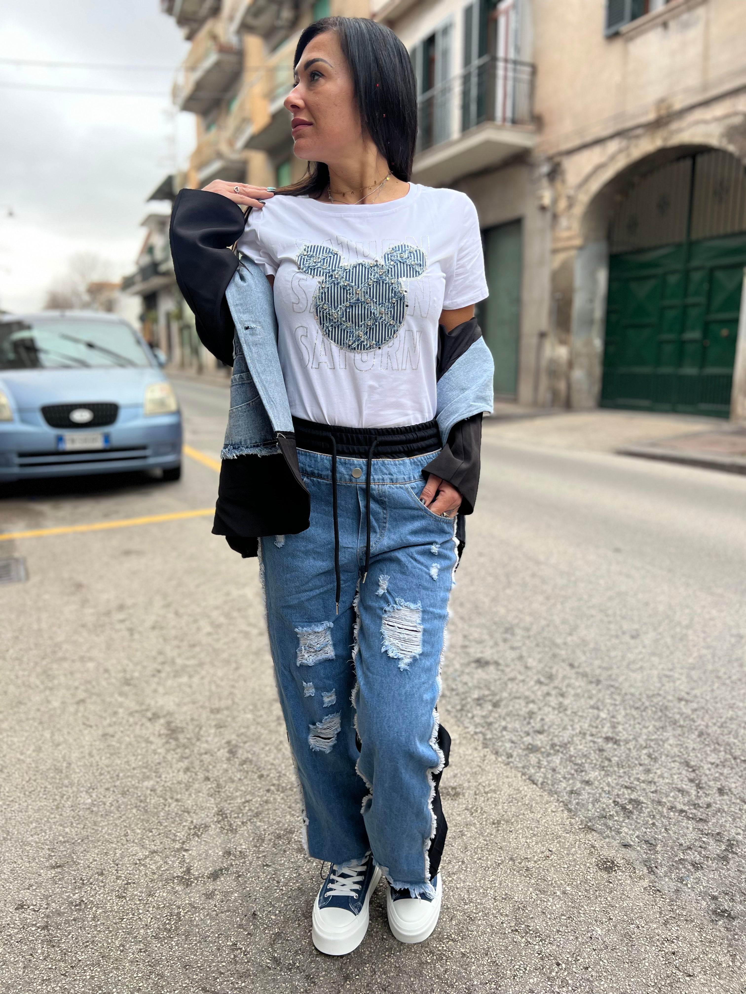 Pantalone tuta jeans