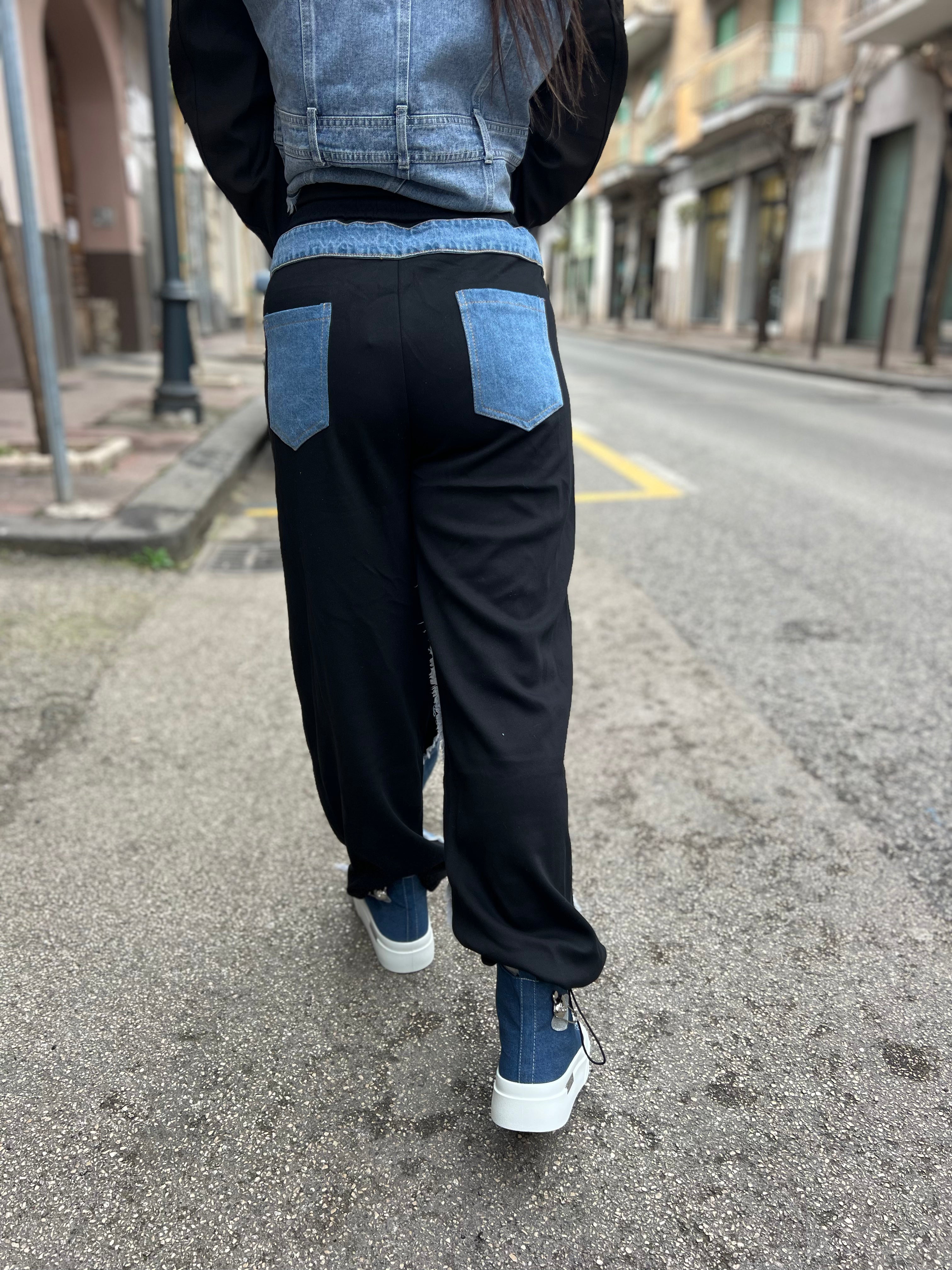 Pantalone tuta jeans
