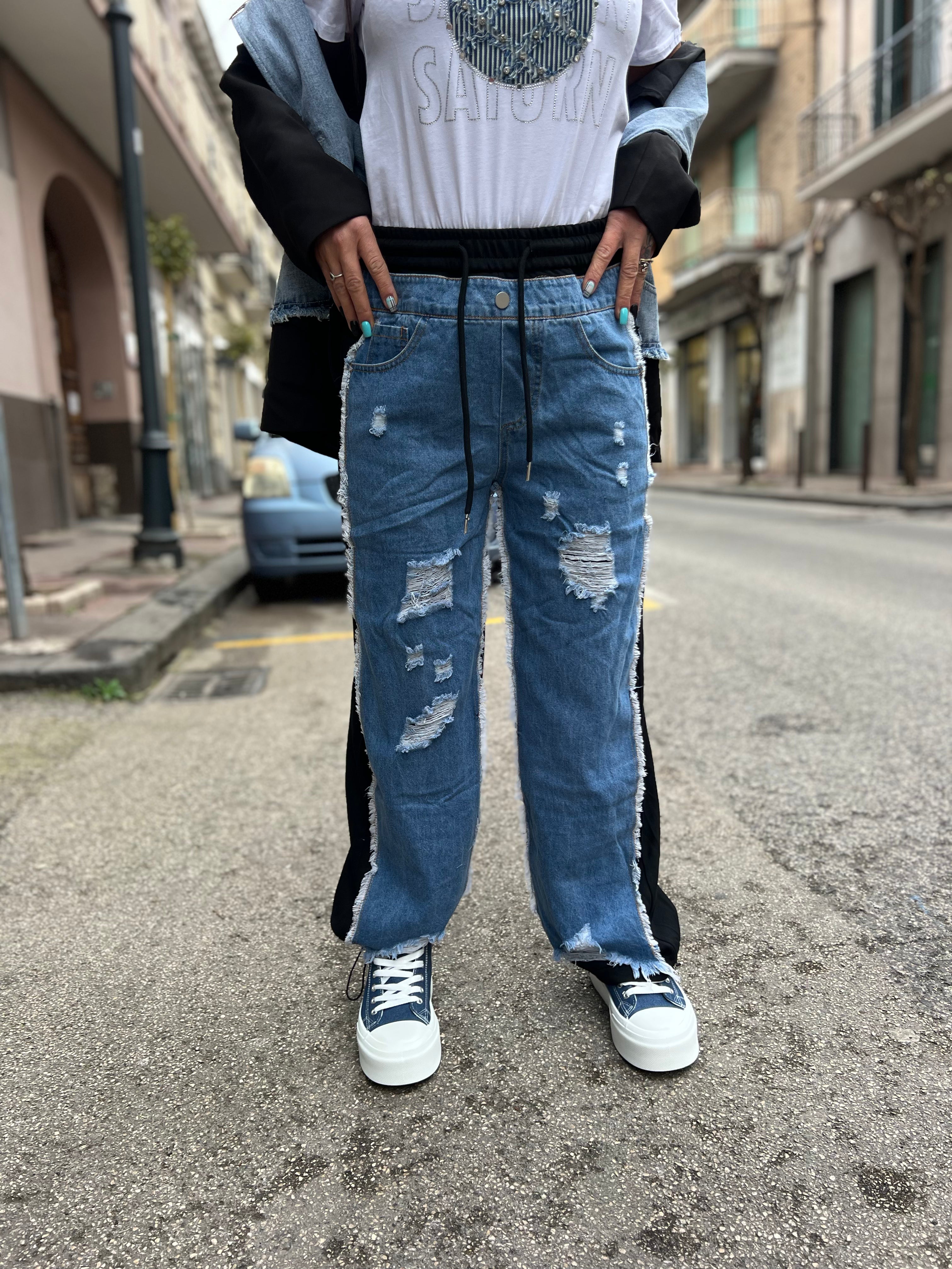 Pantalone tuta jeans