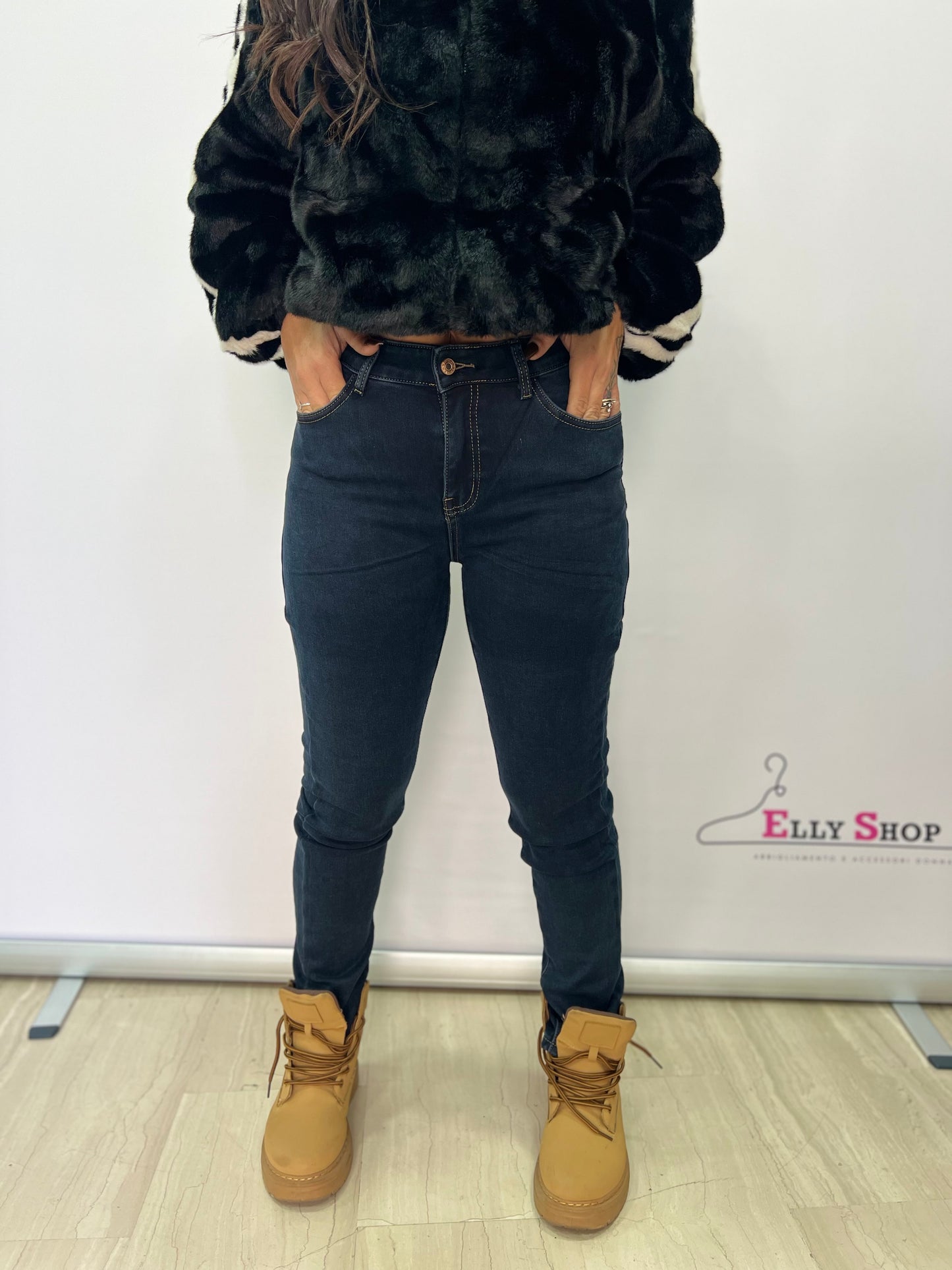 Jeans donna vita alta elasticizzati blu fino a taglia 52