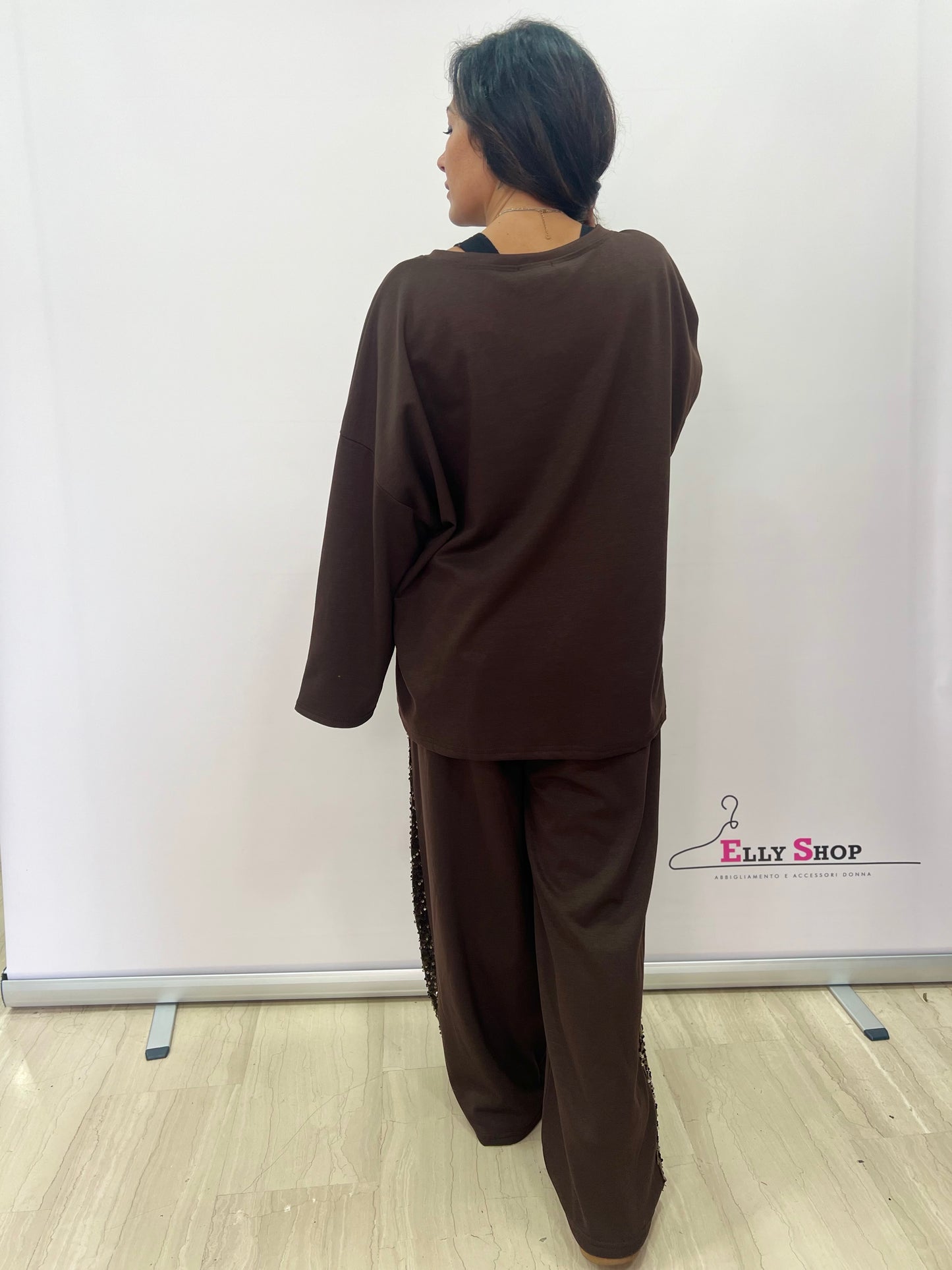 Tuta  completo curvy elegante con cuore glitter