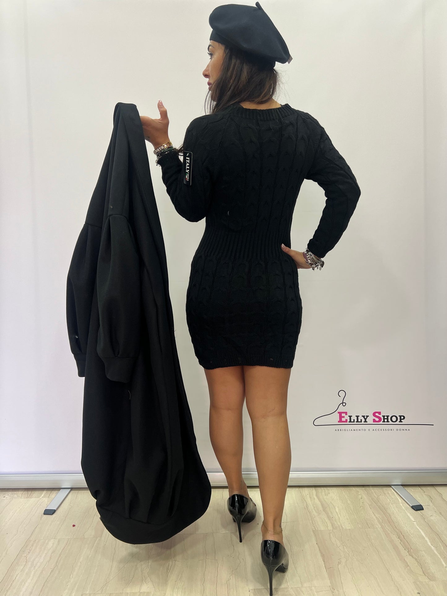 Abito Maglia Corto Treccia Donna