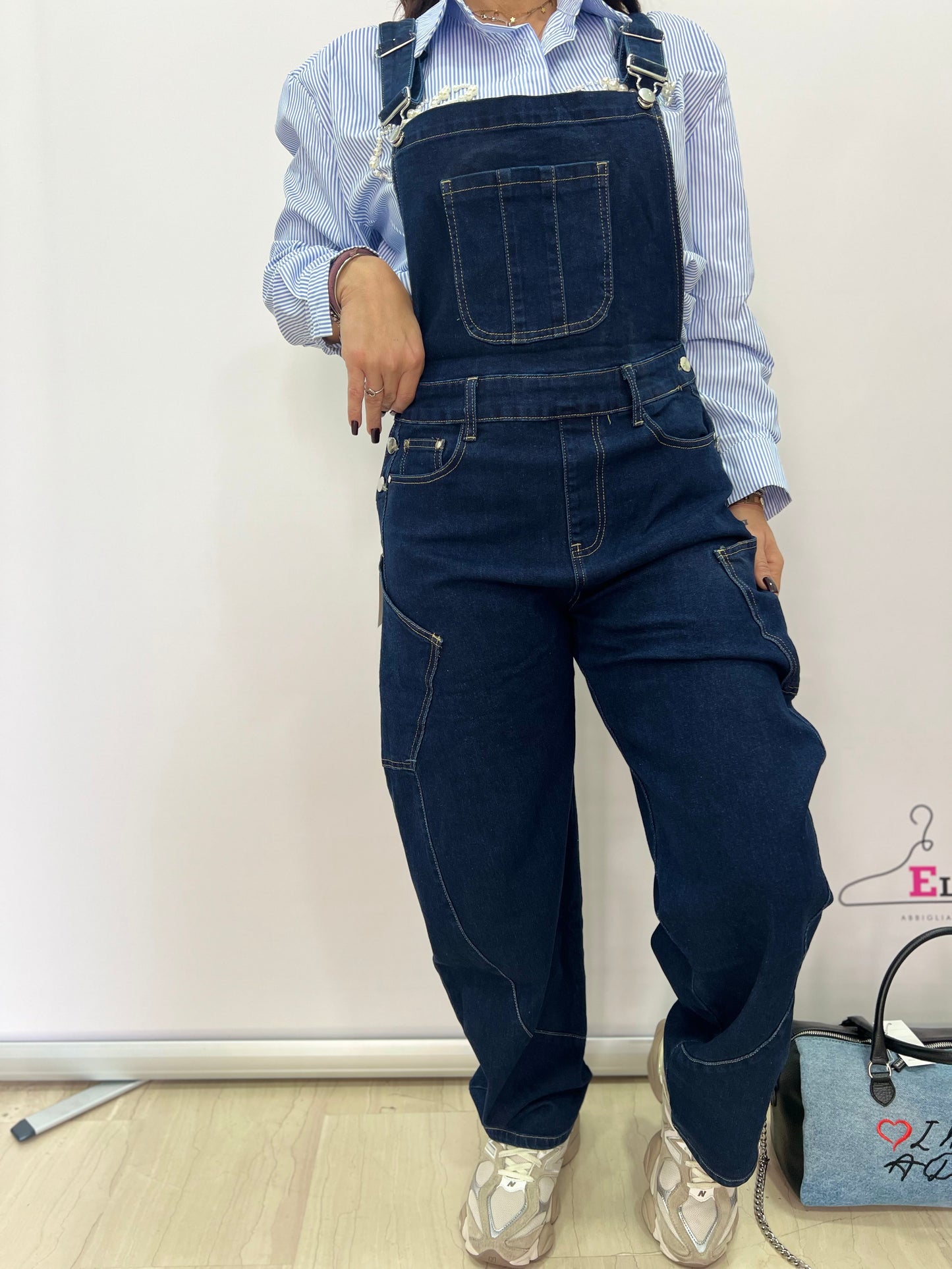 Salopette jeans donna casual