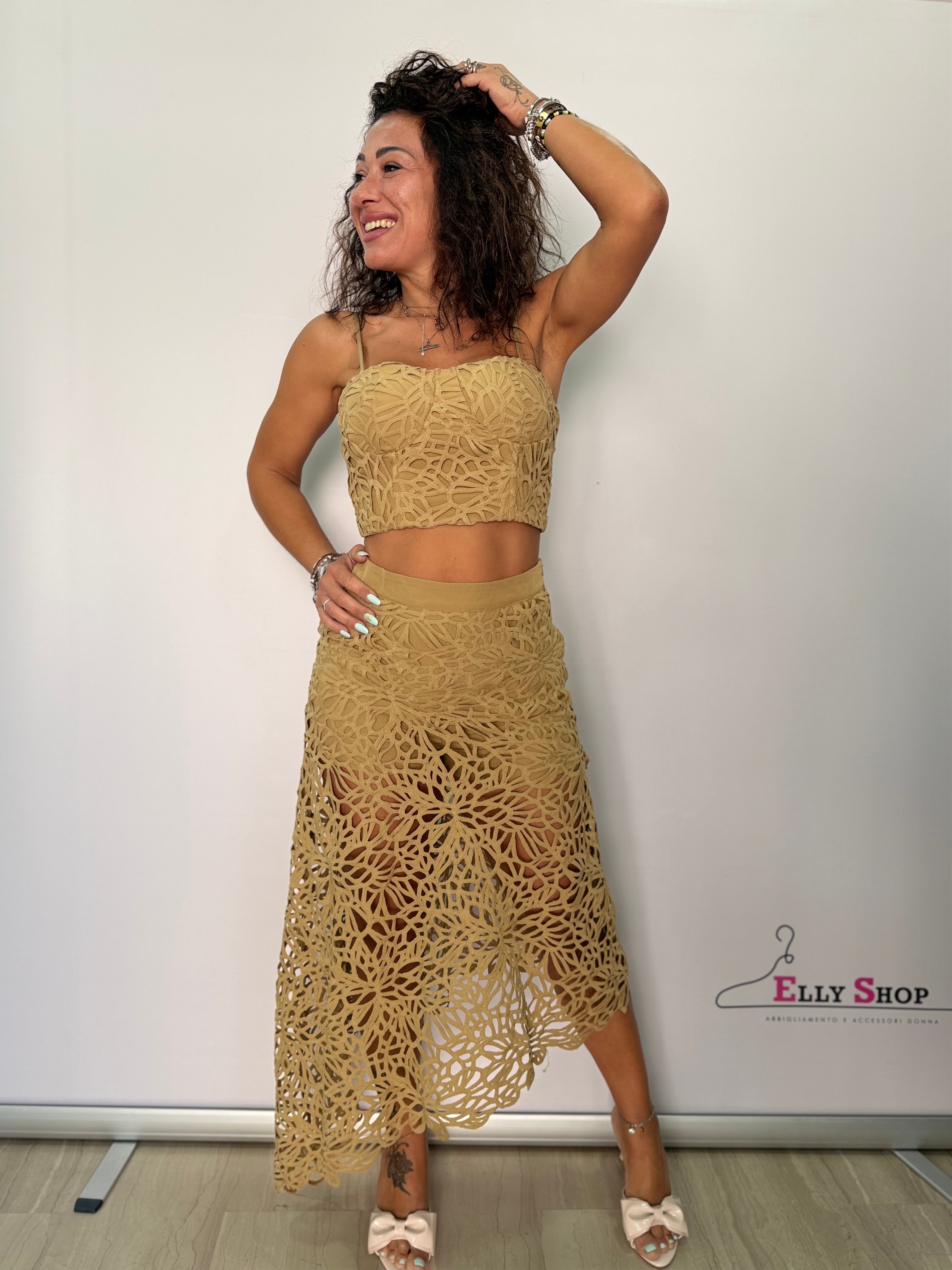 Completo donna traforato Beyoncé elegante estivo