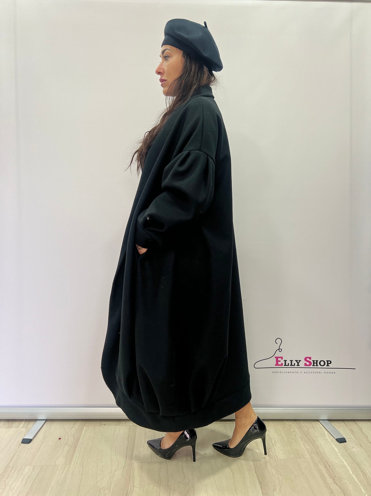 Cappotto Over Lungo Donna Curvy Balloon