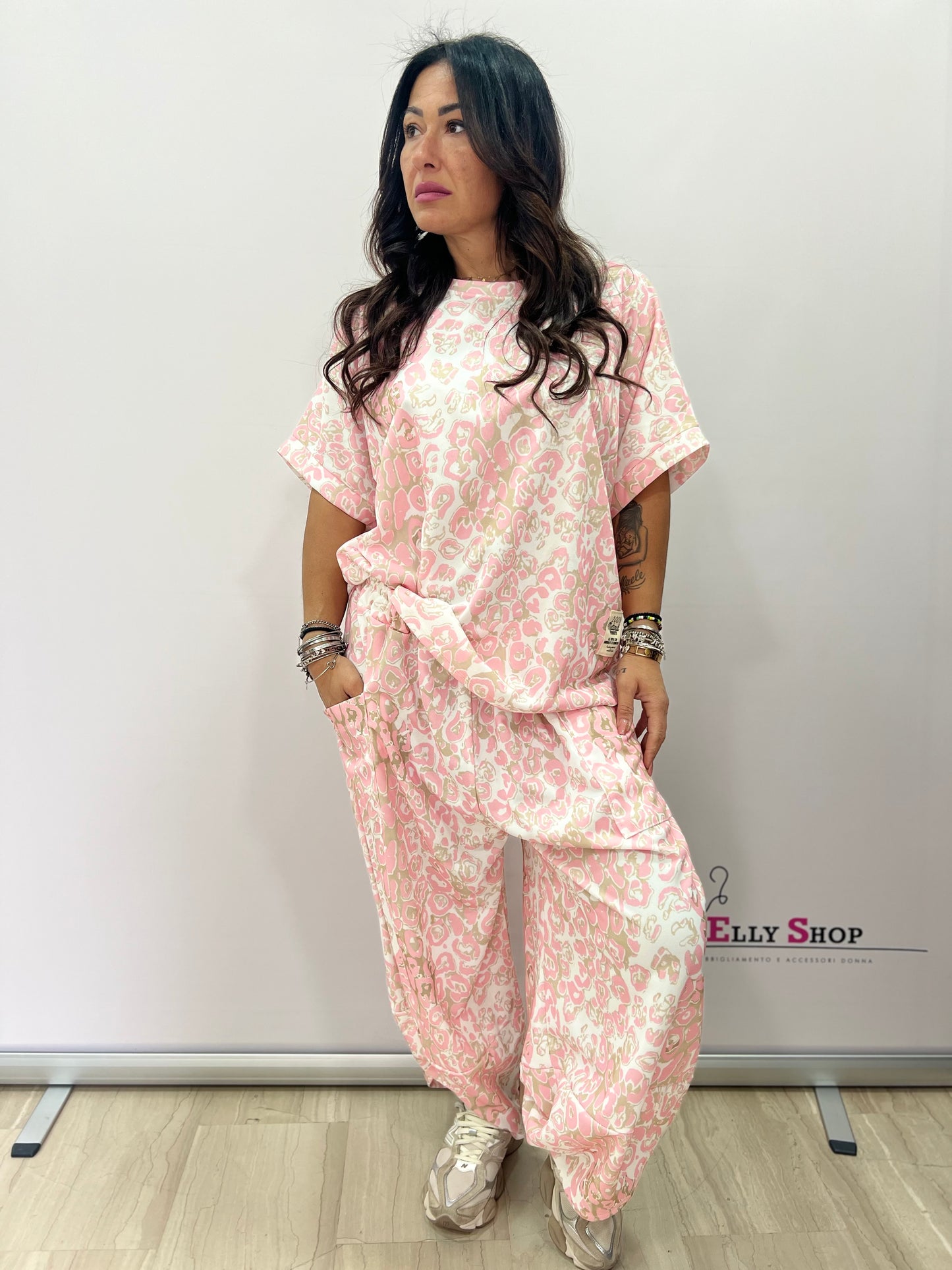 Completo curvy donna animalier estivo casual