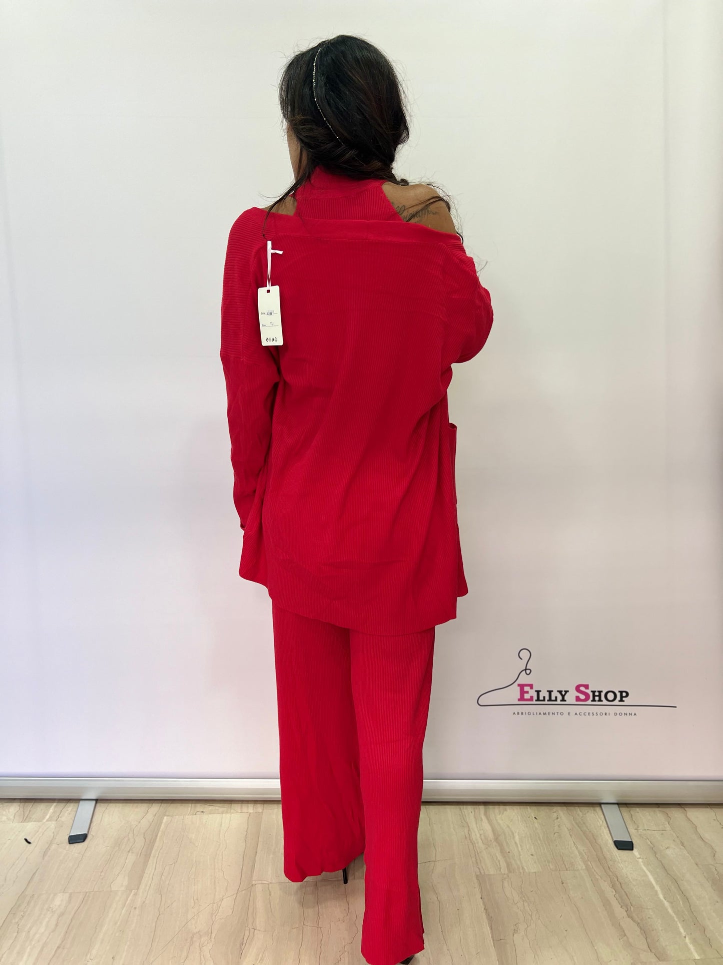 Completo donna 3 pezzi in maglia elegante