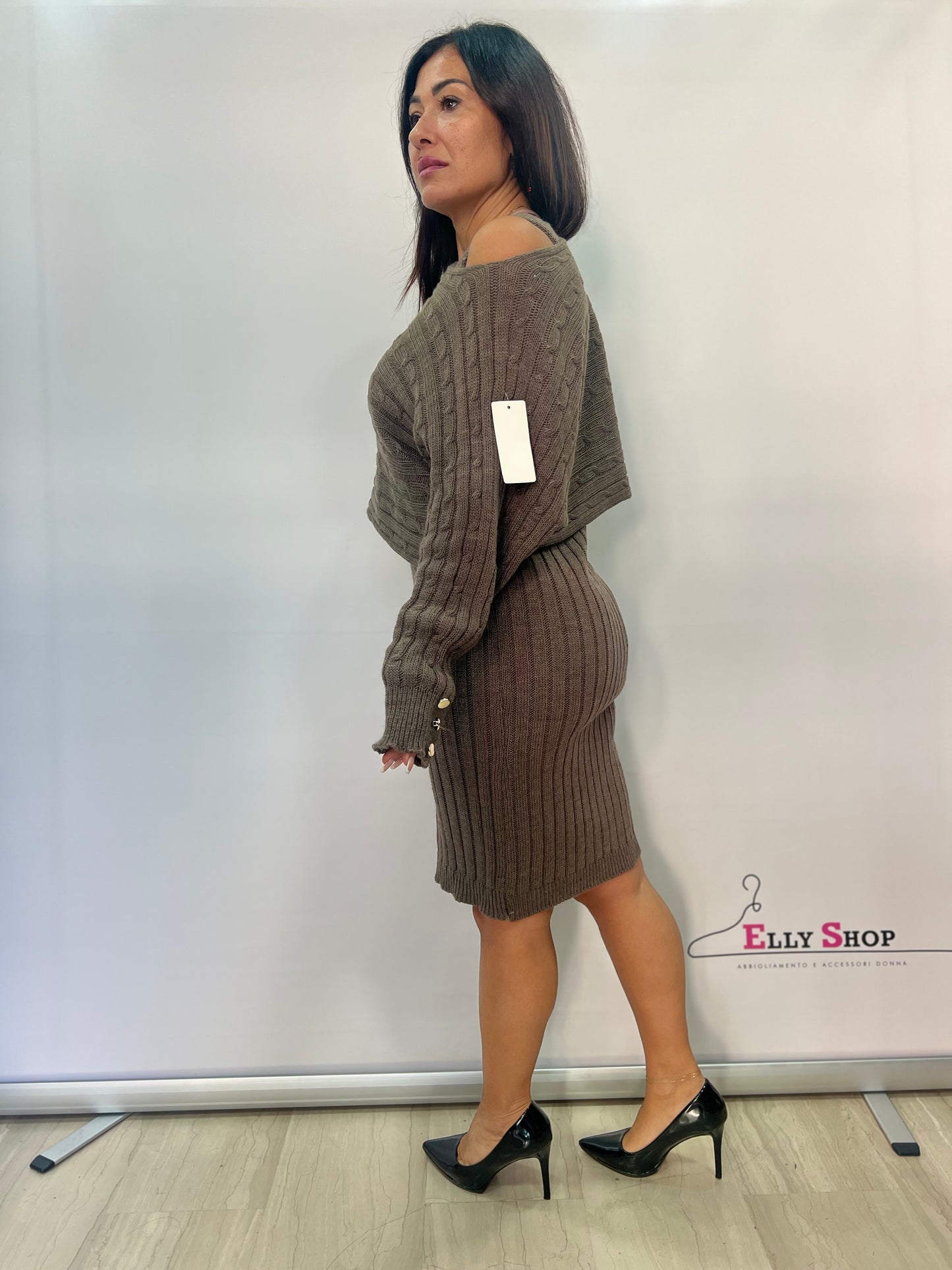 Completo donna vestito e copri spalle