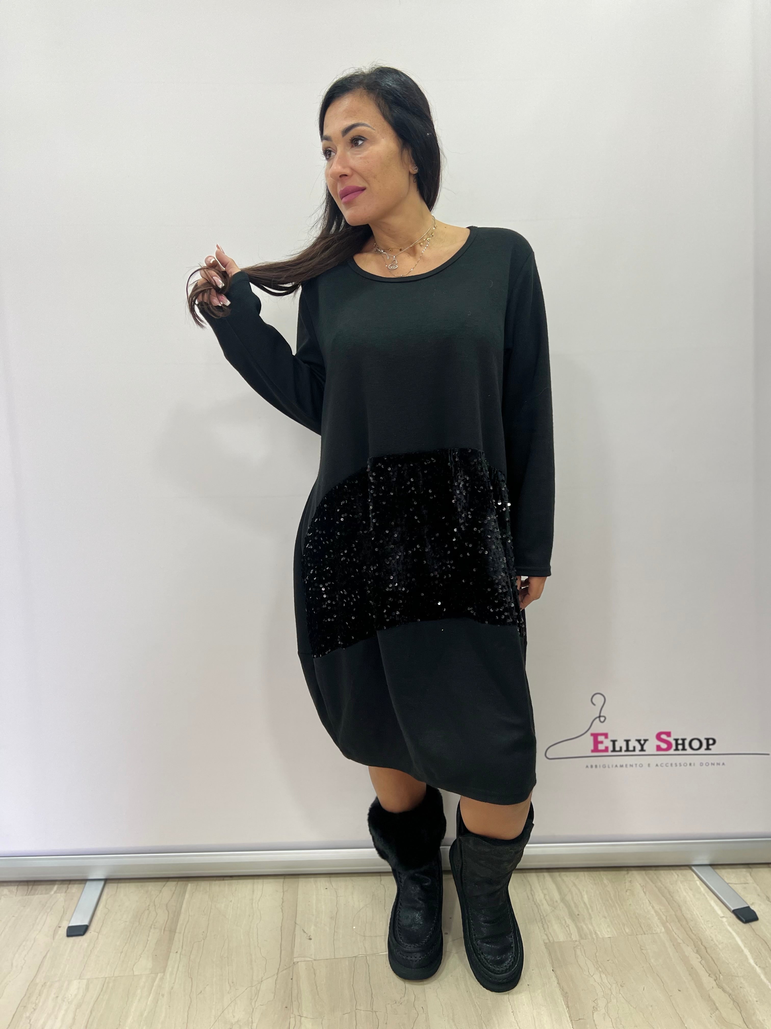 Abito curvy paillettes donna