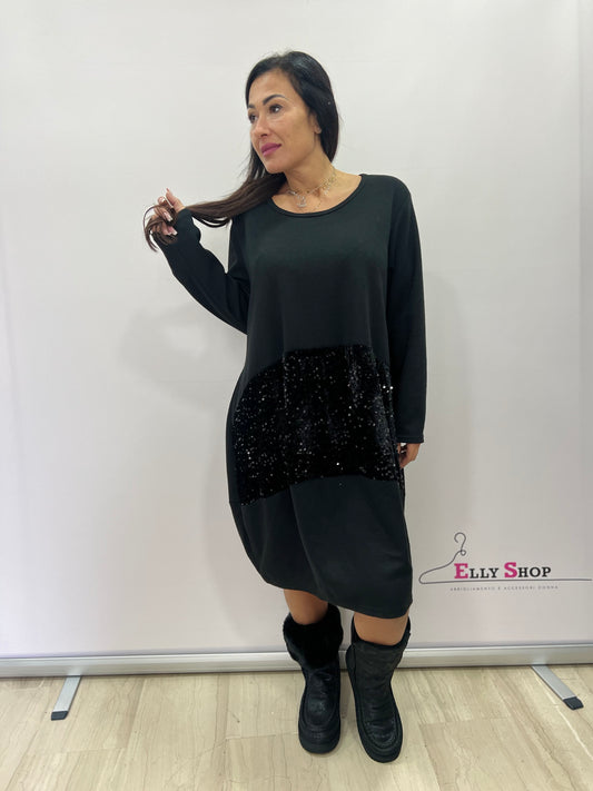 Abito curvy paillettes donna