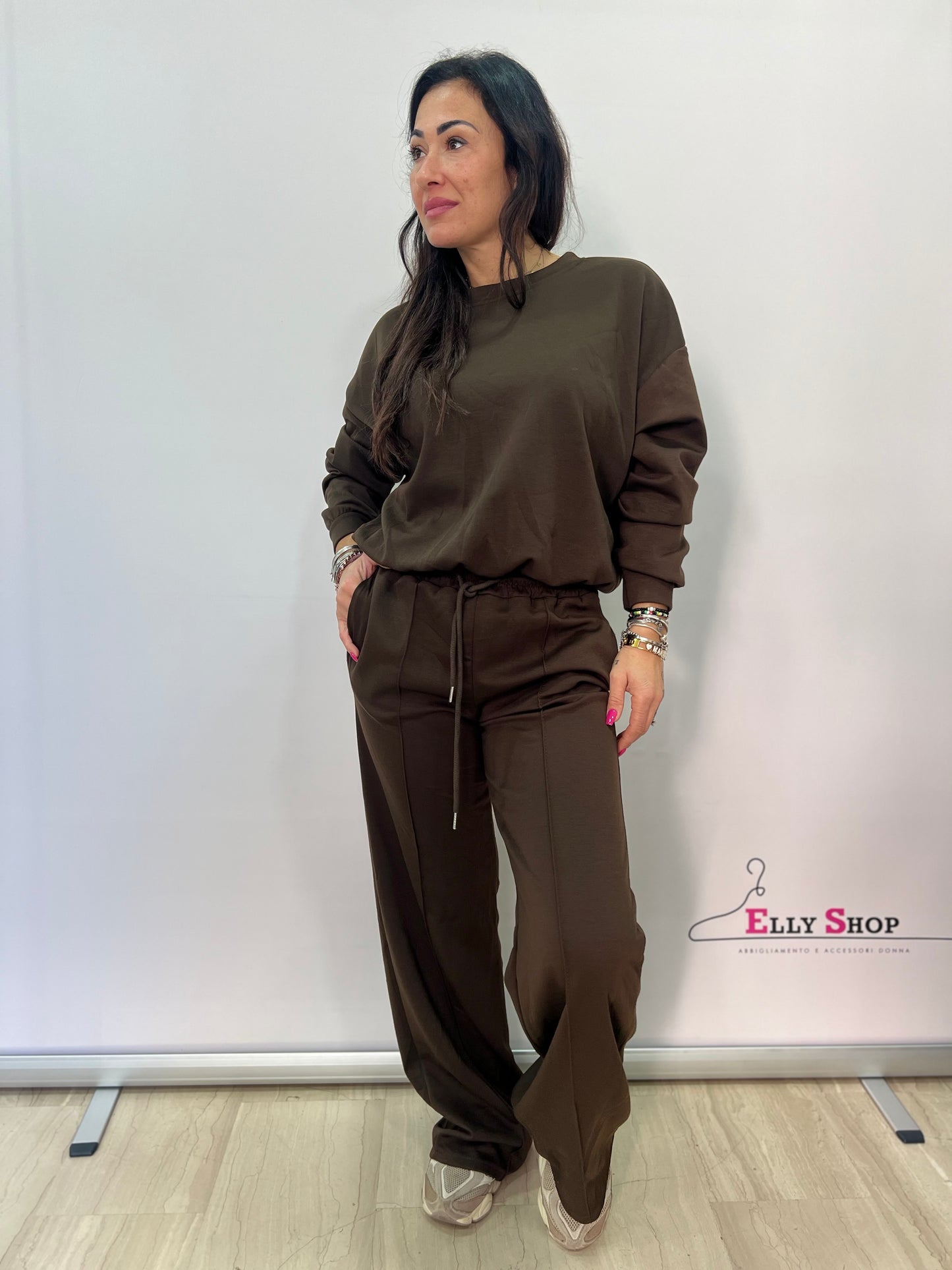 Completo tuta donna casual due pezzi comfort