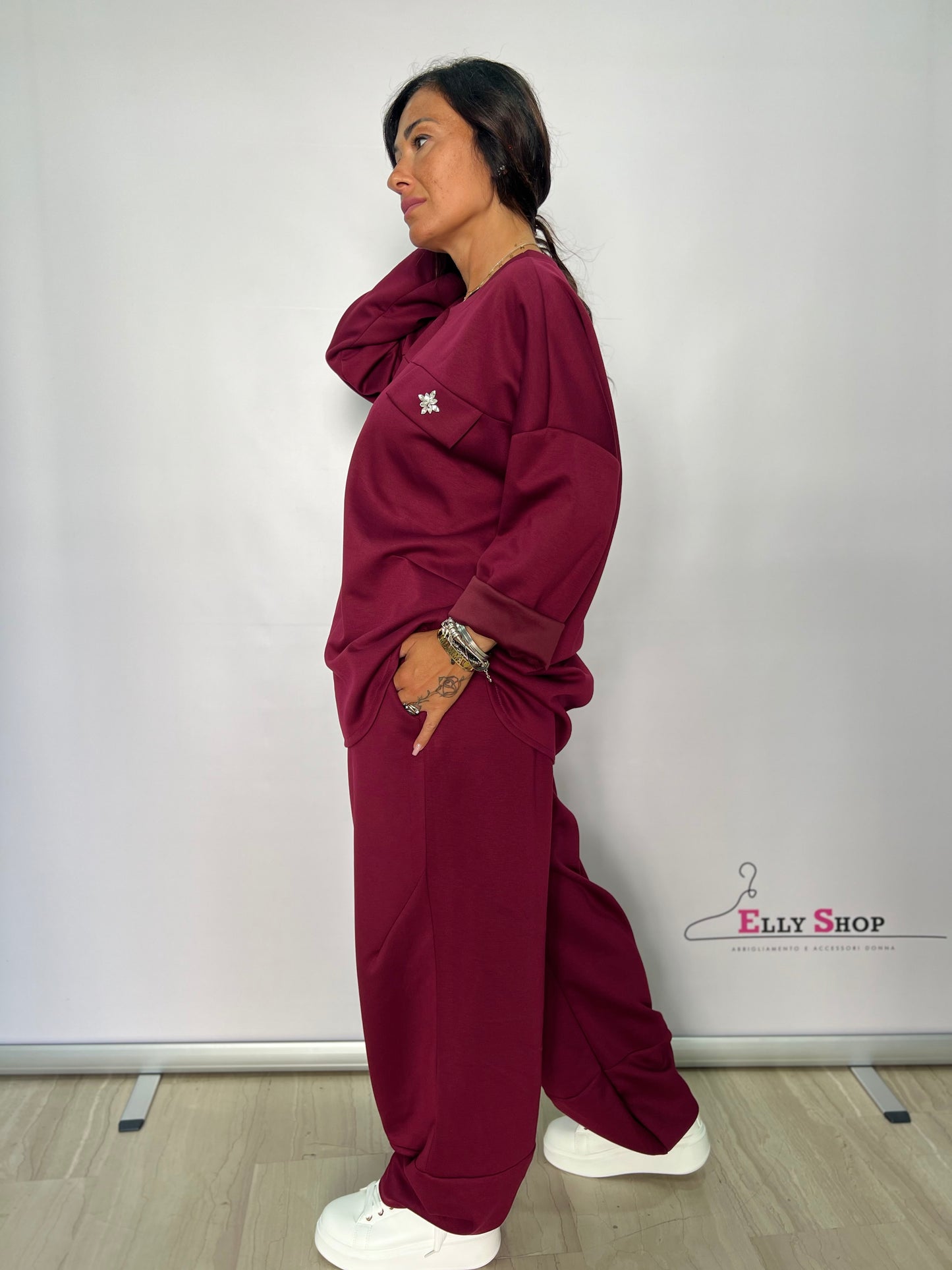 Completo tuta curvy con swarovski