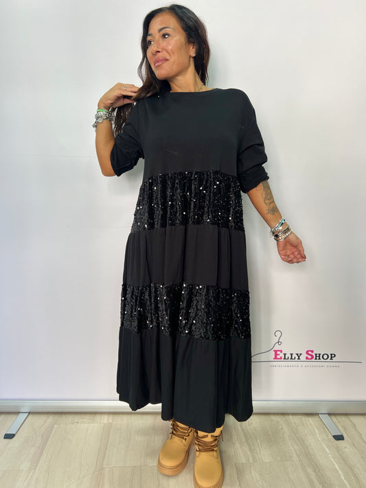 Vestito donna curvy con paillettes