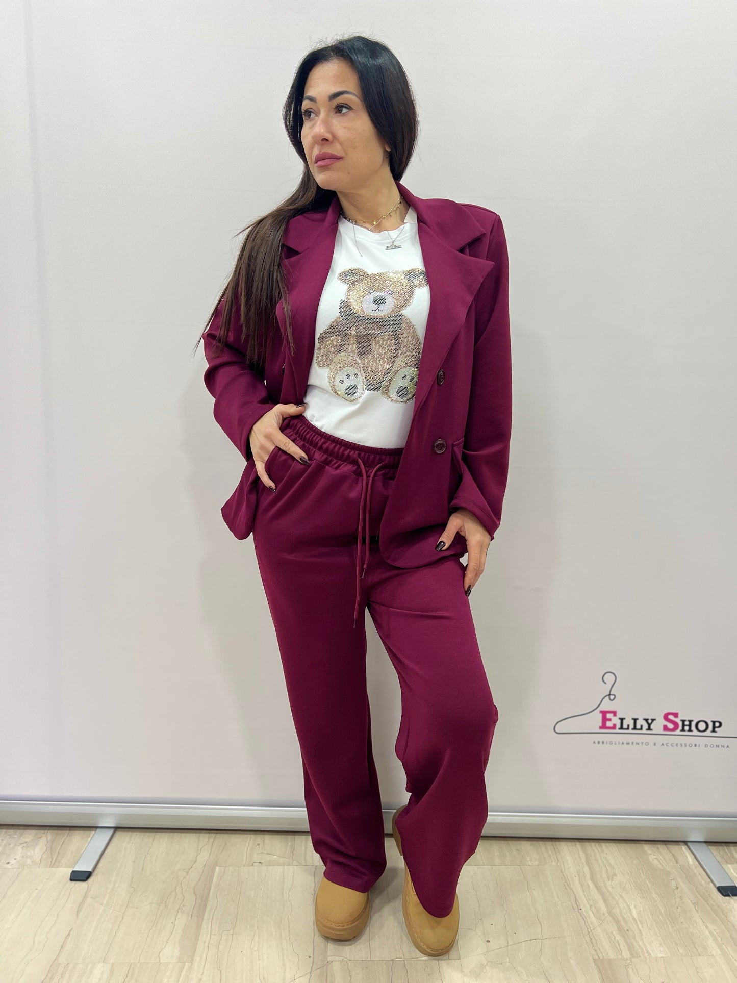 Completo donna blazer e pantalone morbido