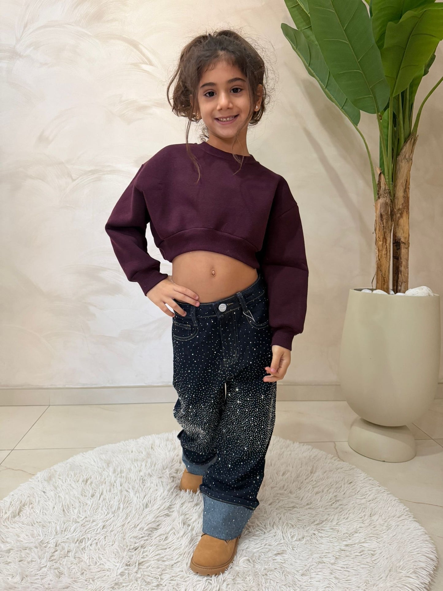 Felpa cropped bambina 4–14 anni