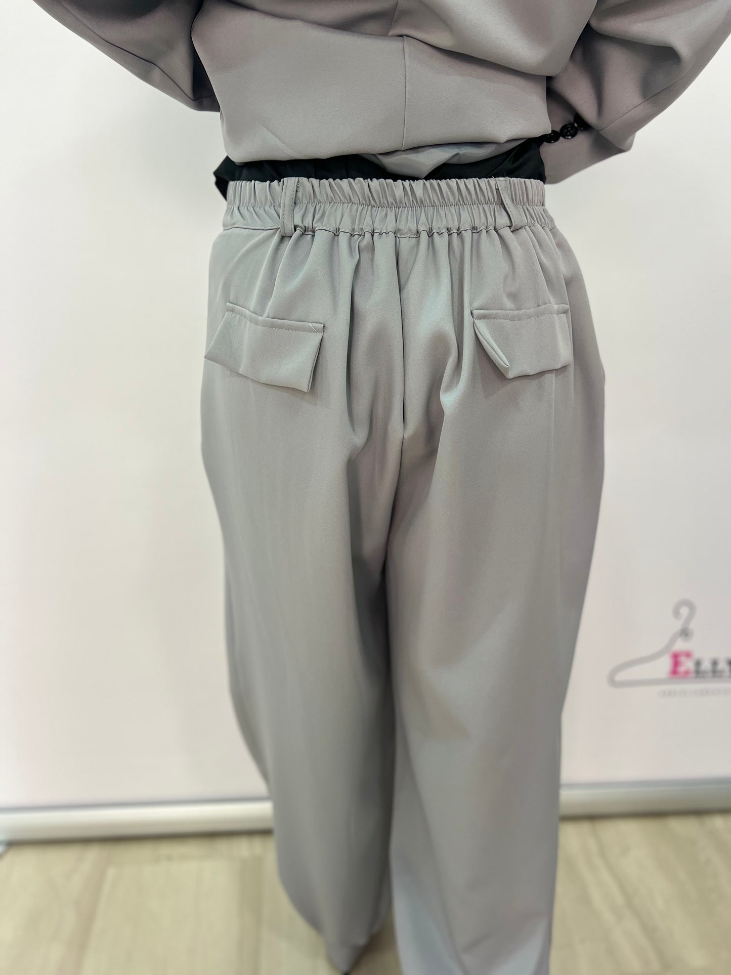 Tailleur curvy donna blazer e pantalone elegante