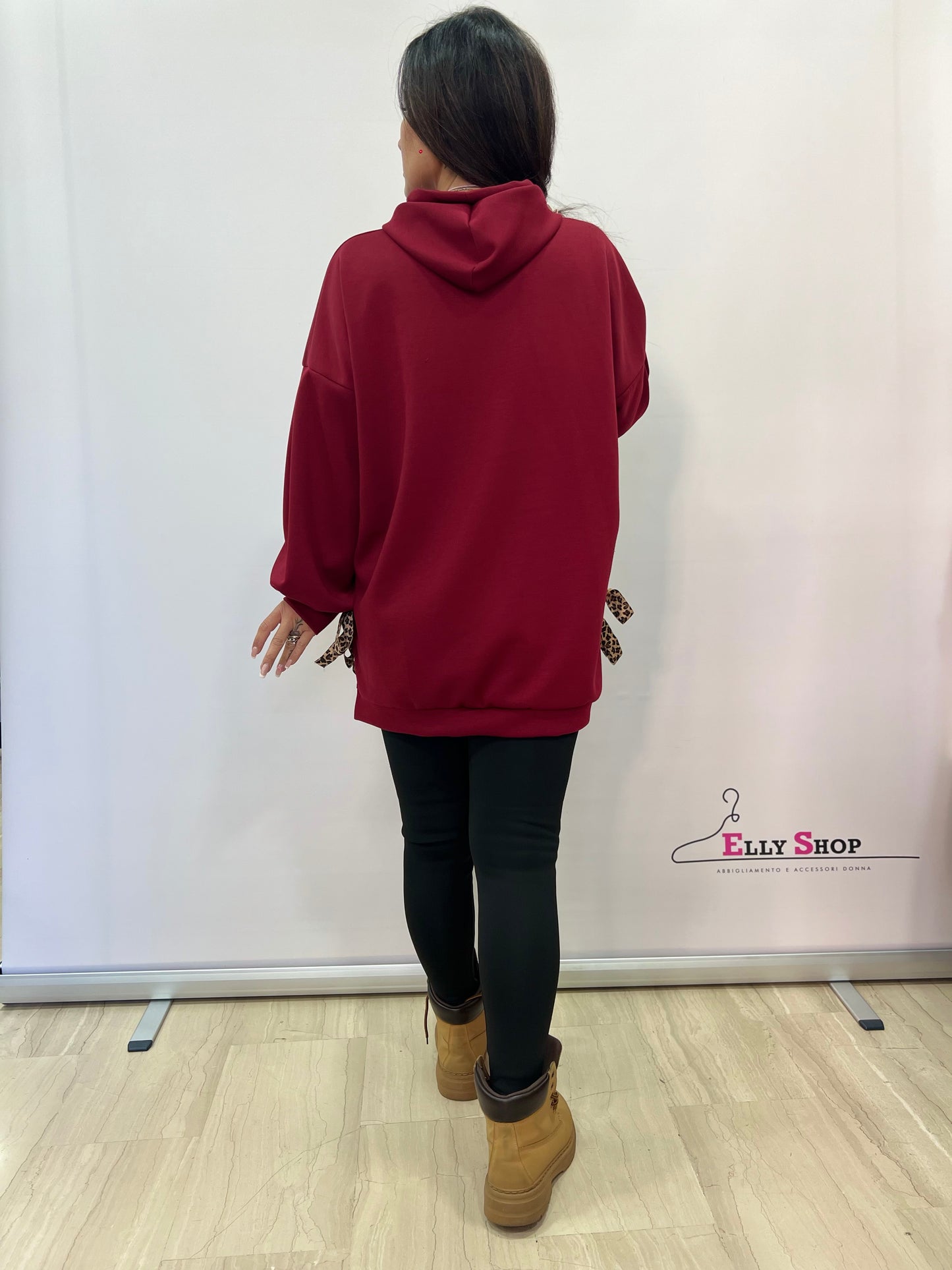 Completo felpa oversize con leggings donna